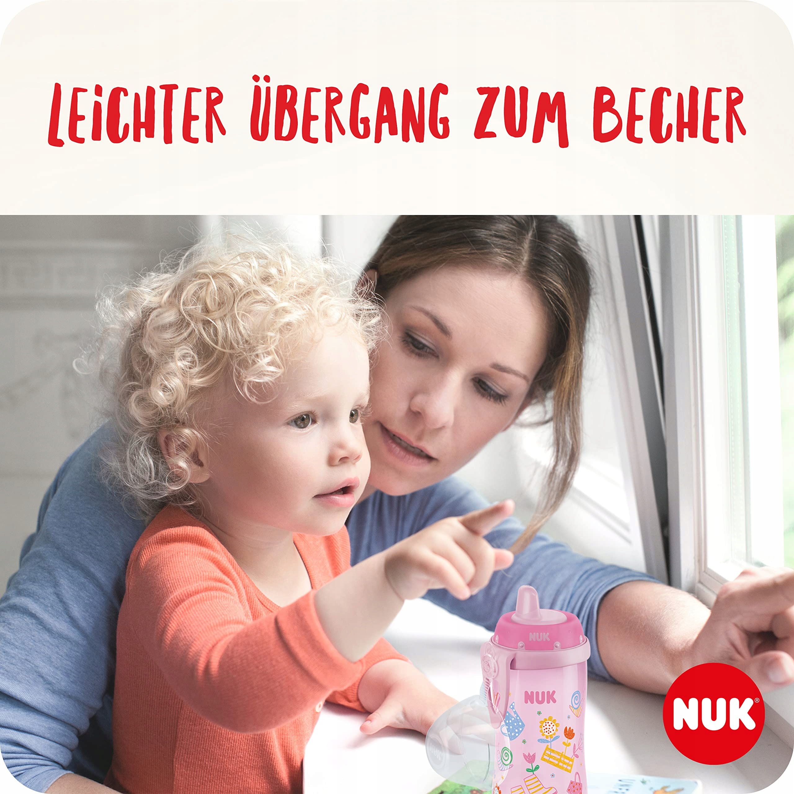 NUK Kiddy Cup Nocna Butelka Treningowa Dla Dzieci 12m+ 300ml Bez BPA — miniatura 2