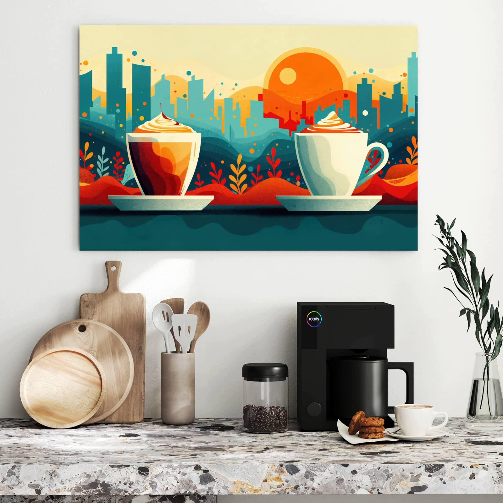 Magnetická tabule Káva Nad Večer 90 × 60 cm