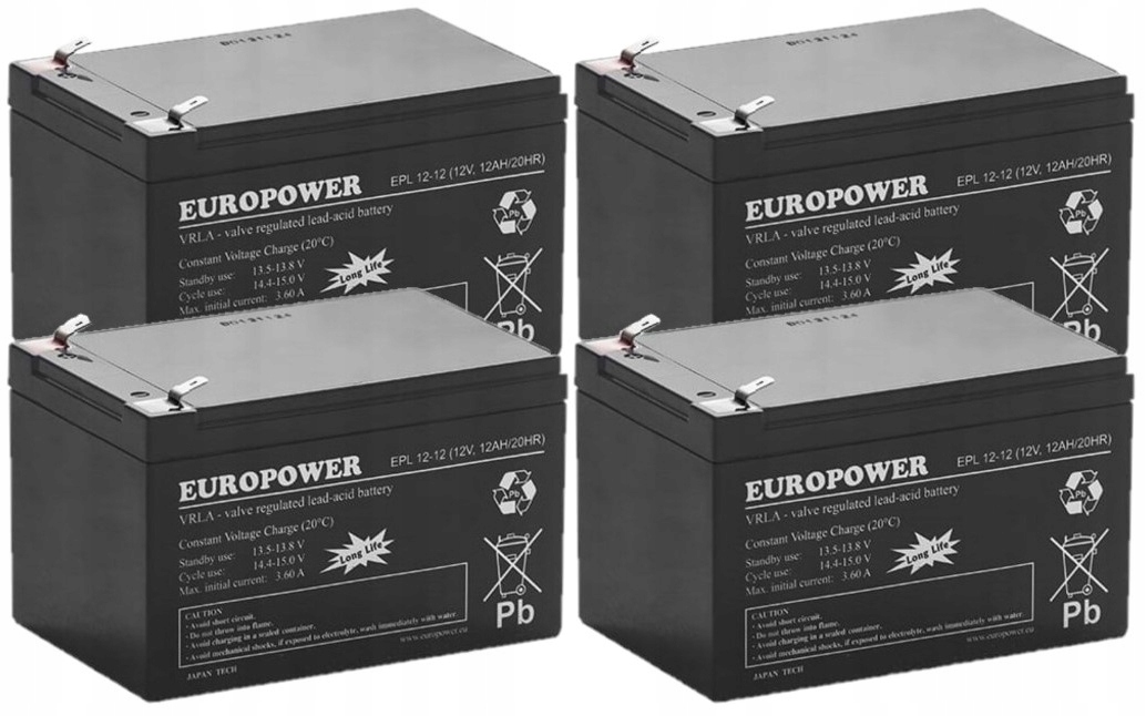 TBC44 Baterie Zestaw Akumulatorów Ups Apc Eaton Powerwalker 4x Epl 12-12