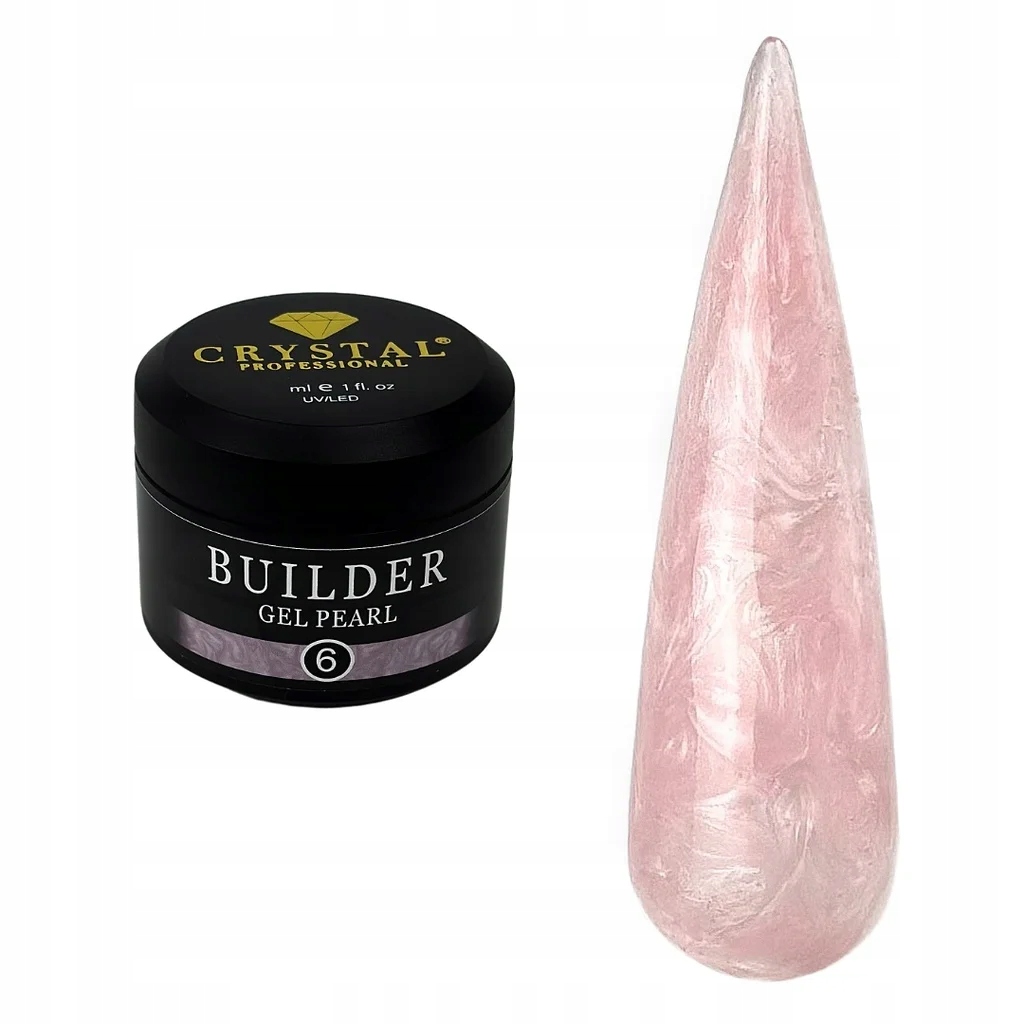Builder Gel Pearl #6 30 ml Crystal Professional Gel pro posílení nehtů