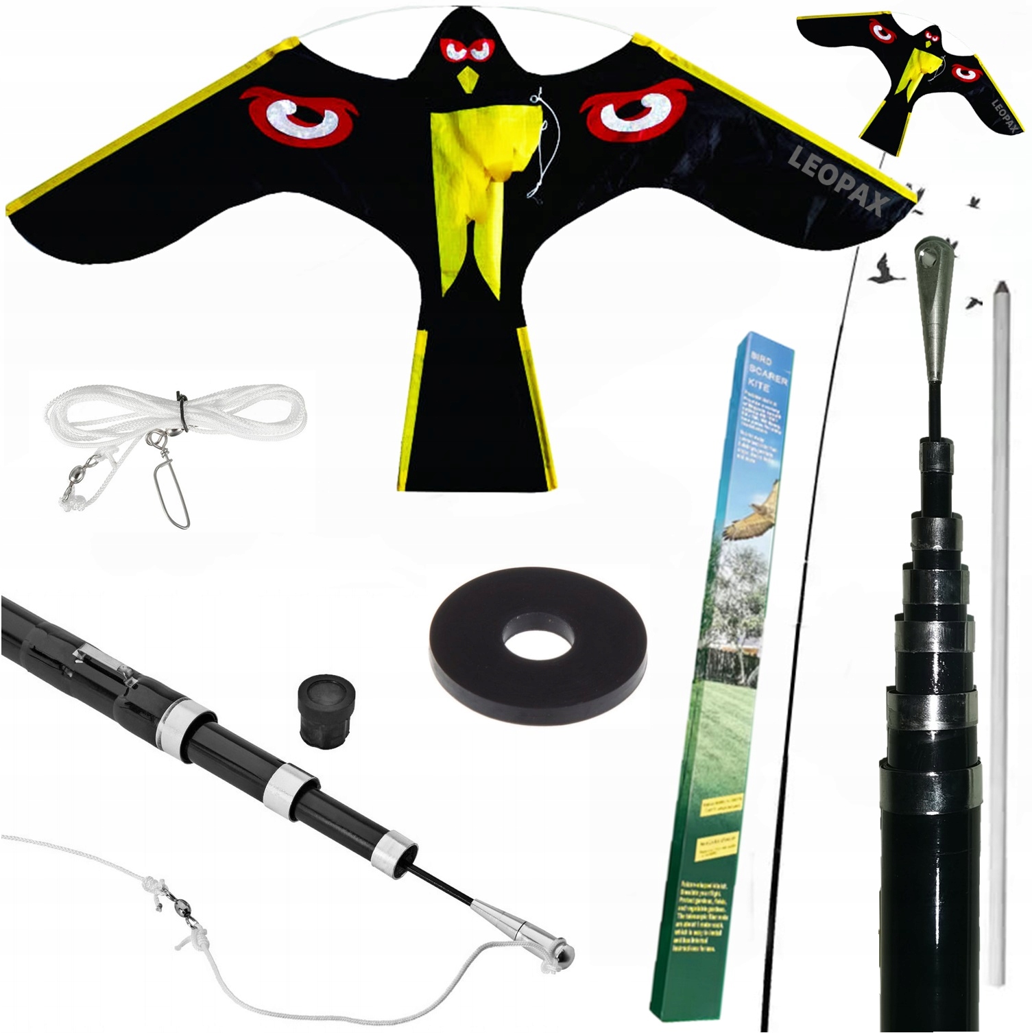 Profesionálny Plašič vtákov Szpaków sokol Latawiec Vlajkový Stožiar 6 m