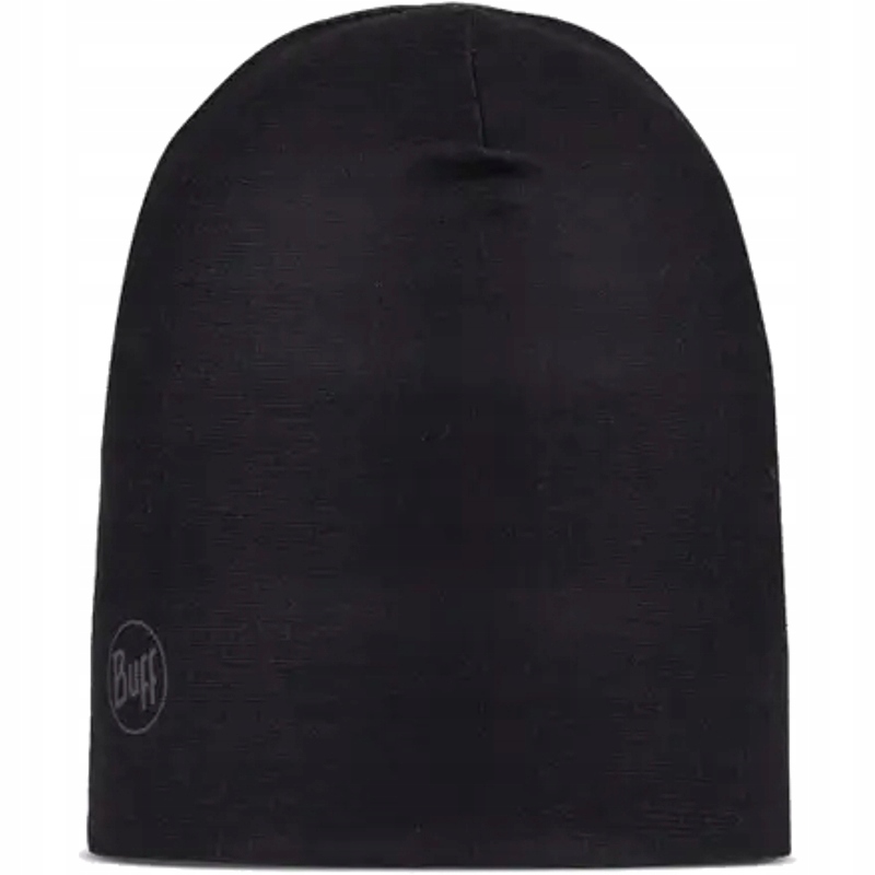 Buff Ecostretch Beanie Solid Black oboustranná sportovní čepice