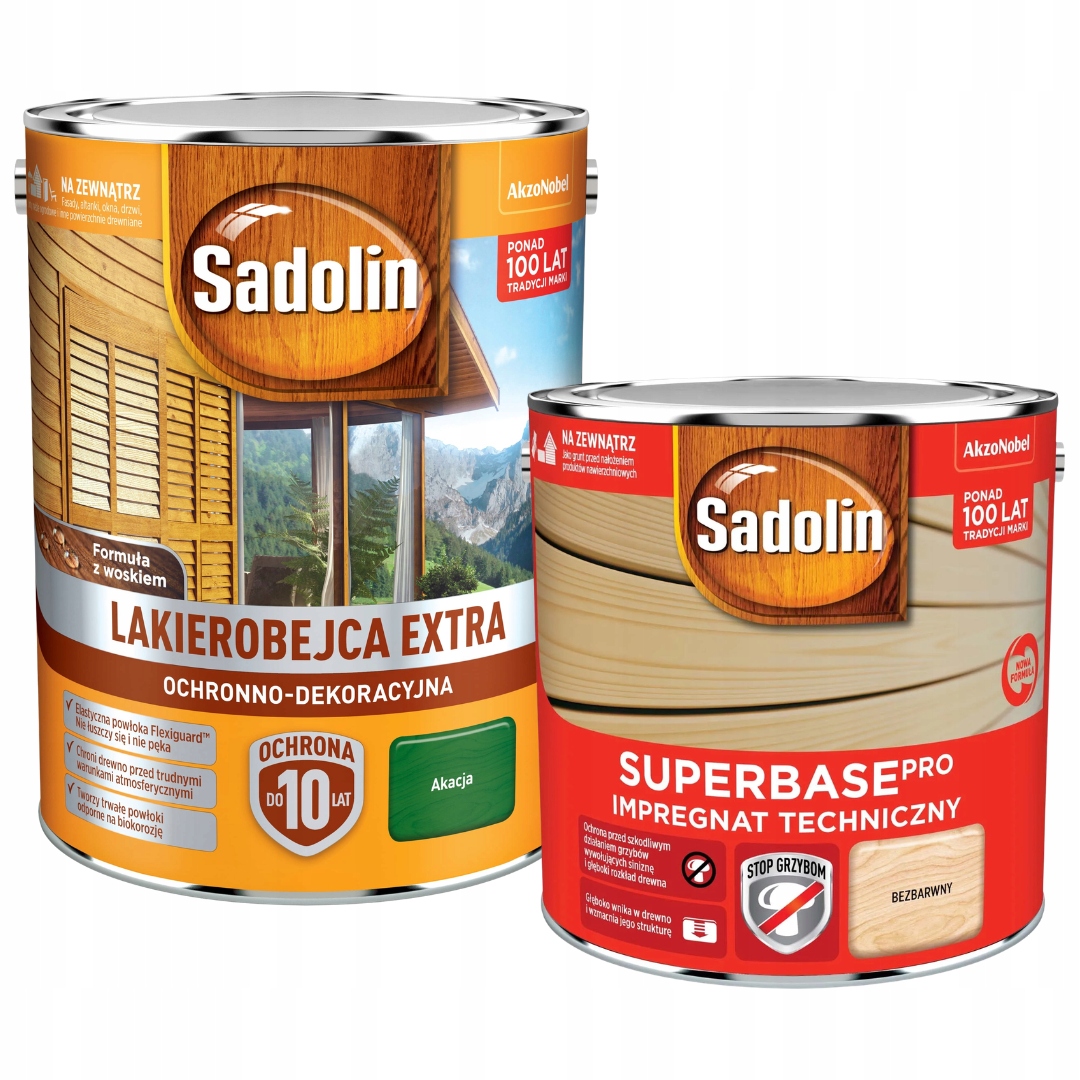 Sadolin Extra Lakový Nátěr 5 L Akácie Sadolin Superbase Grunt 2,5 L