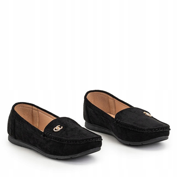 

Czarne Damskie Mokasyny Eko Zamsz Endirmo 38