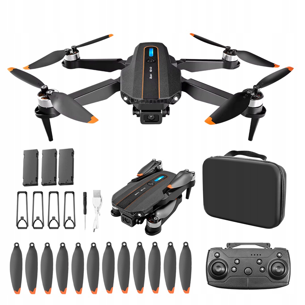 Dron 1080P Dvojitá Kamera Snadno Přenosná S Led Nočním Světlem