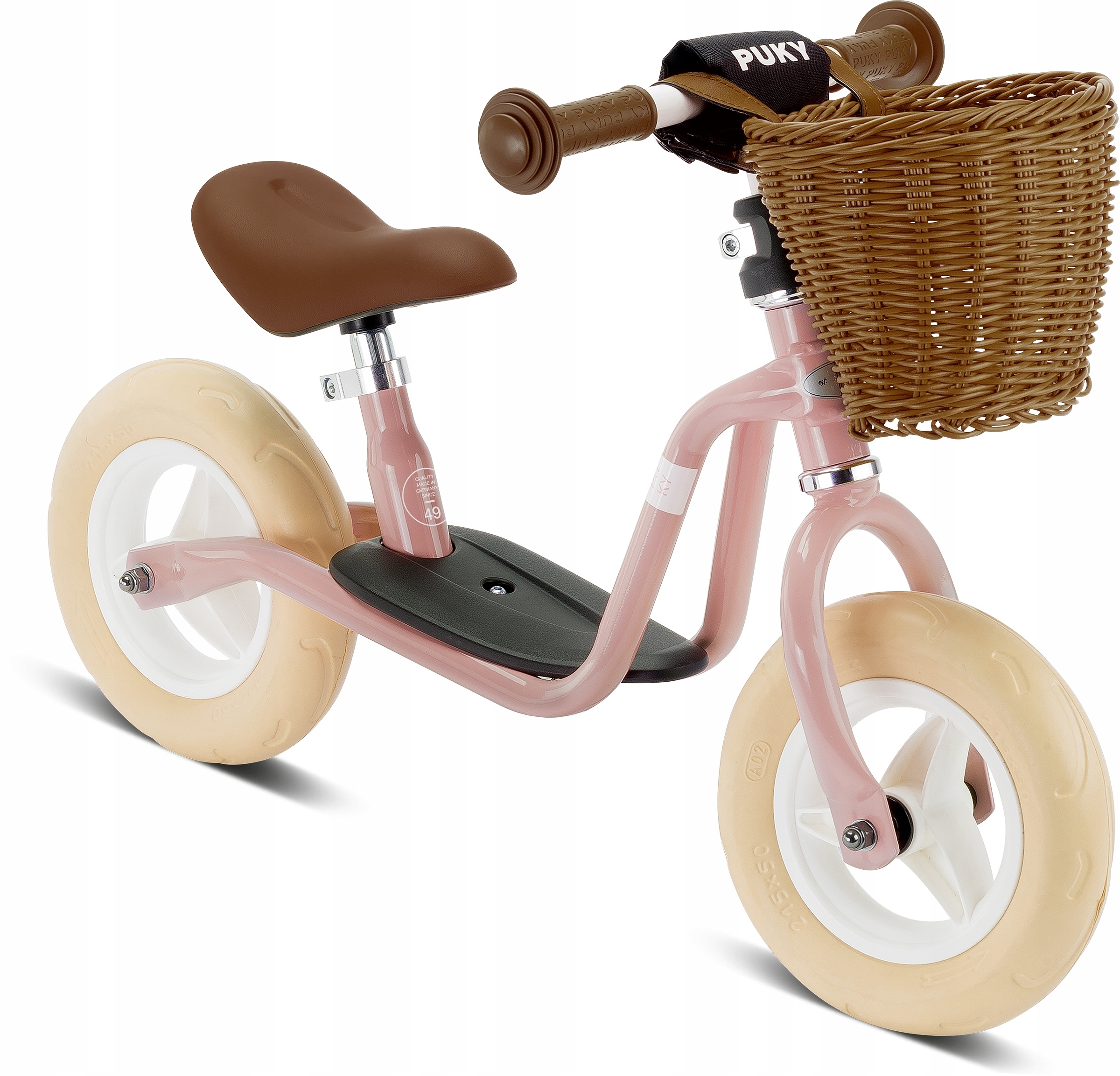 Rowerek biegowy Puky Lr M różowy 4094 koszyk dla dziewczynki od 2 lat