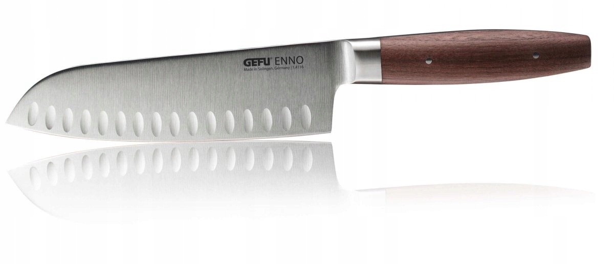 Nôž Santoku Japonsky na sekanie zeleniny Bylinka Čepeľ 18 cm Gefu Enno