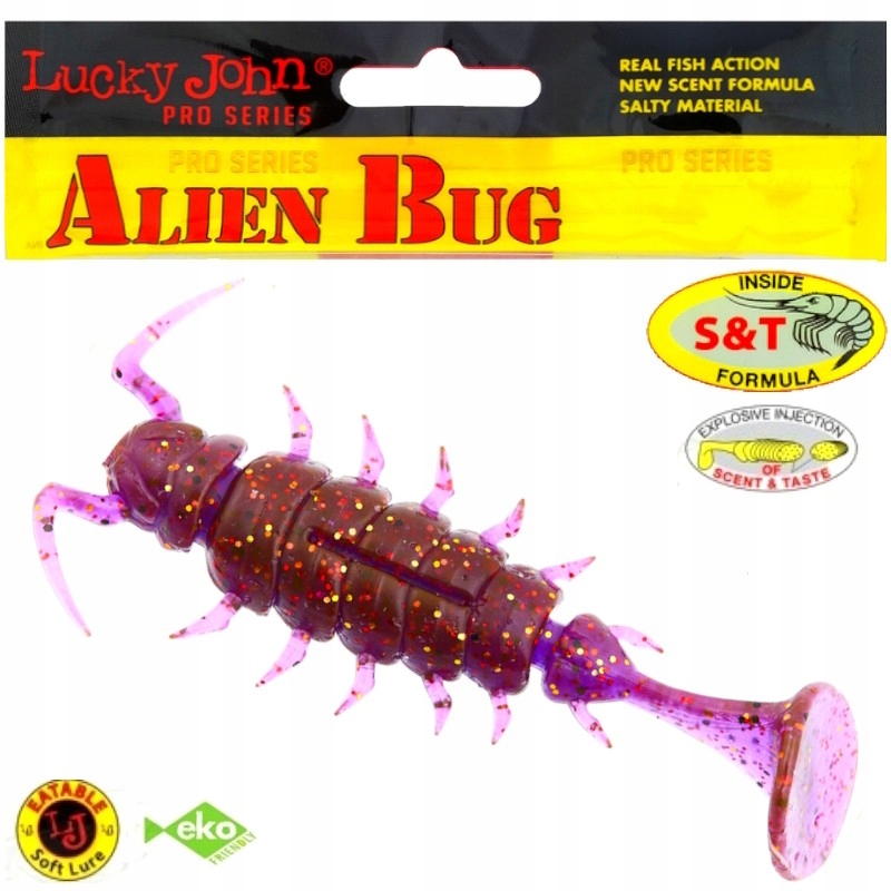 Guma Robak Ripper Lucky John Alien Bug 1.5'' 3.8cm S13 Purple Plum 10szt