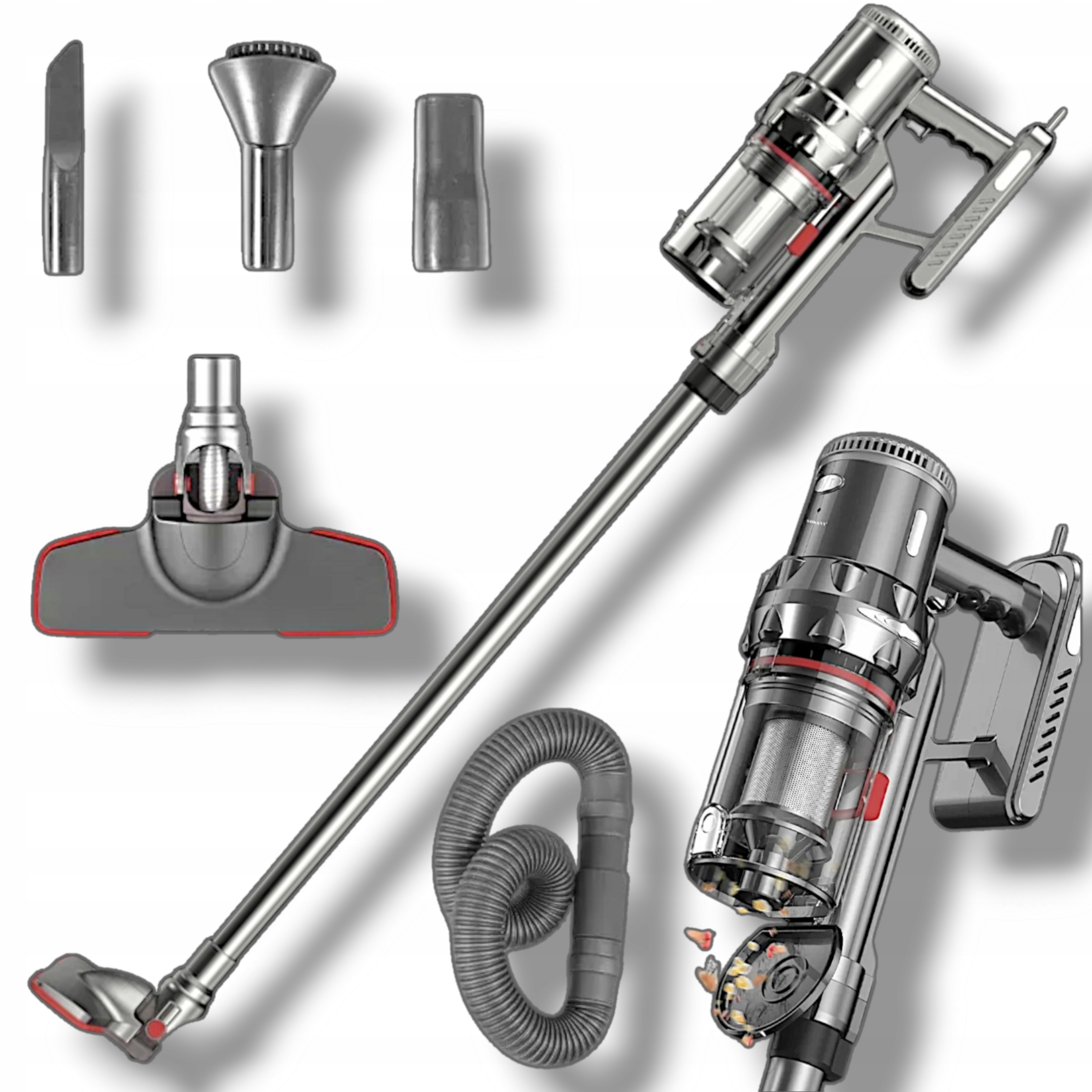 Výkonný Ručný Vertikálny Vysávač 1400 W Bezvrecový 2v1 Drôtový Do Domácnosti