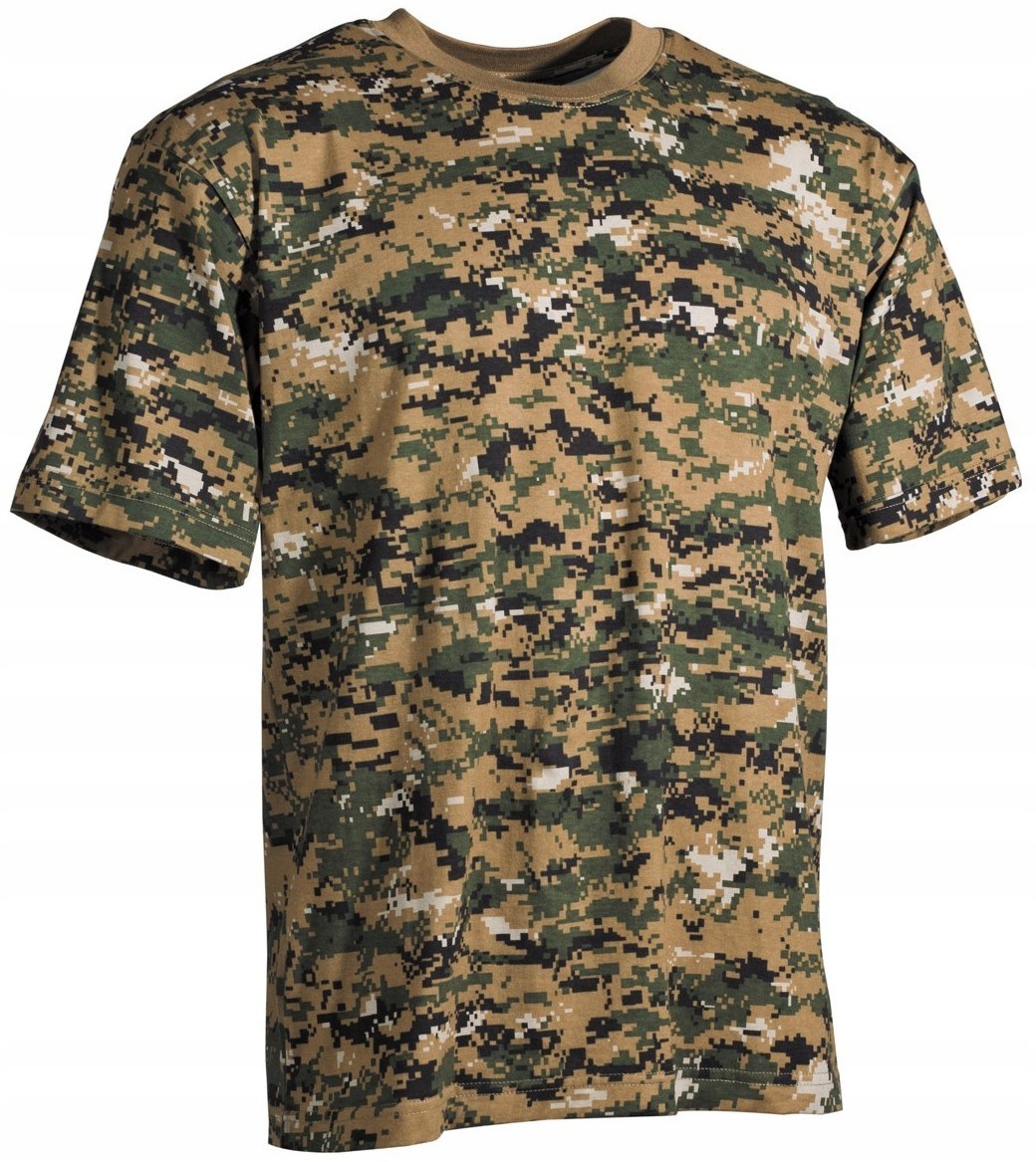Koszulka Us Mfh, Digital Woodland, zielona khaki, bawełna, 170 g/m² 3XL