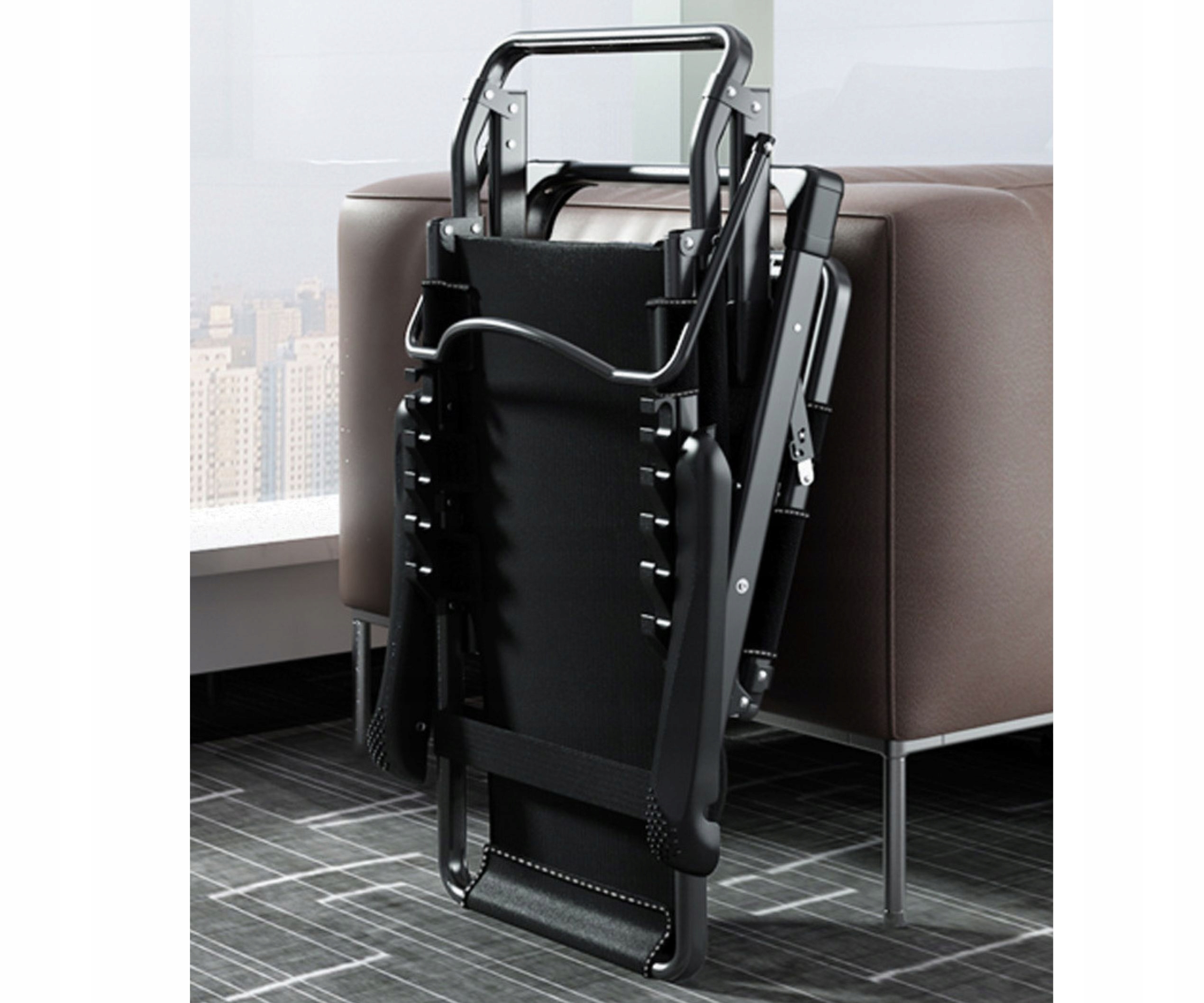 LEŻAK OGRODOWY BALKONOWY FOTEL ROZKŁADANY CZARNY LEŻANKA MOCNY REGULACJA Stan opakowania oryginalne