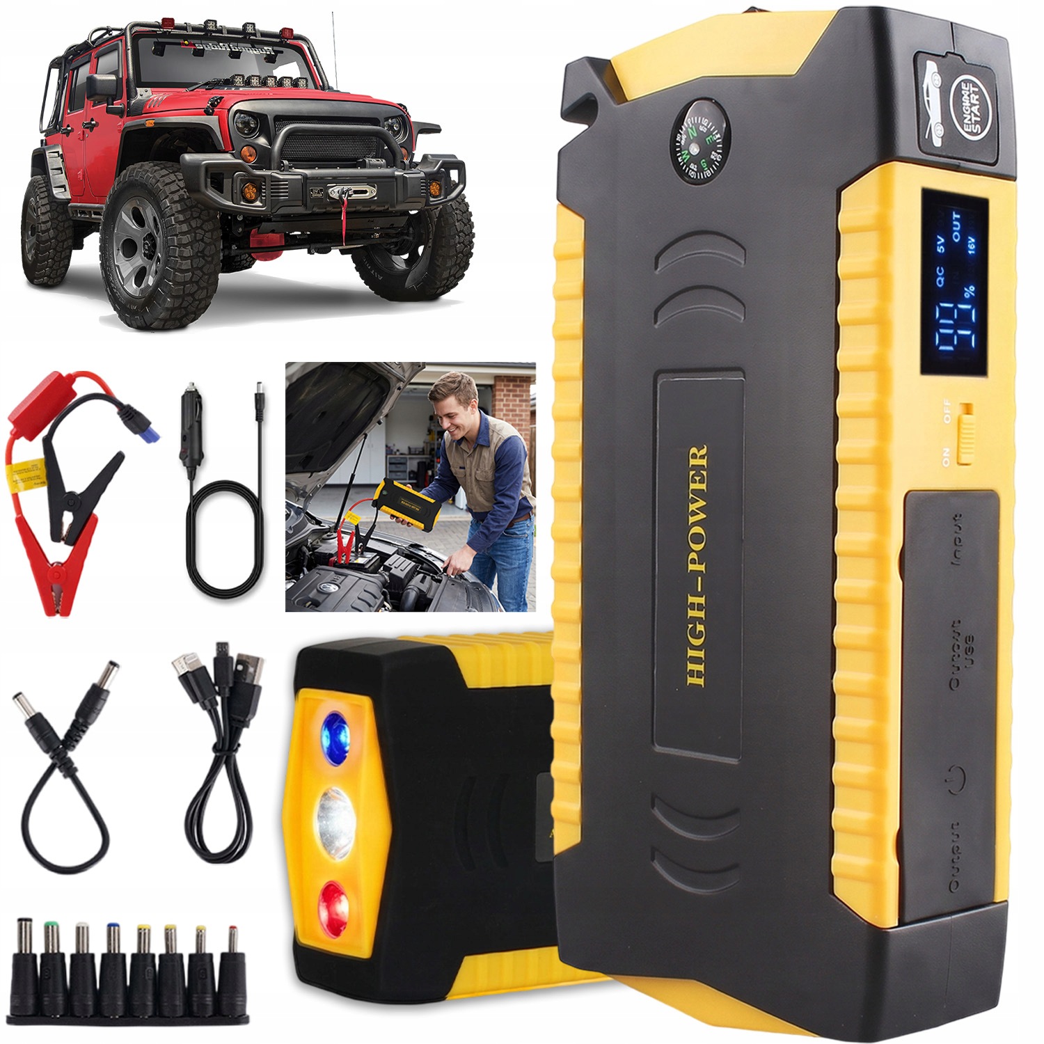 Powerbanka Do Auta Booster Štartovacie Zariadenie Jump Starter Booster