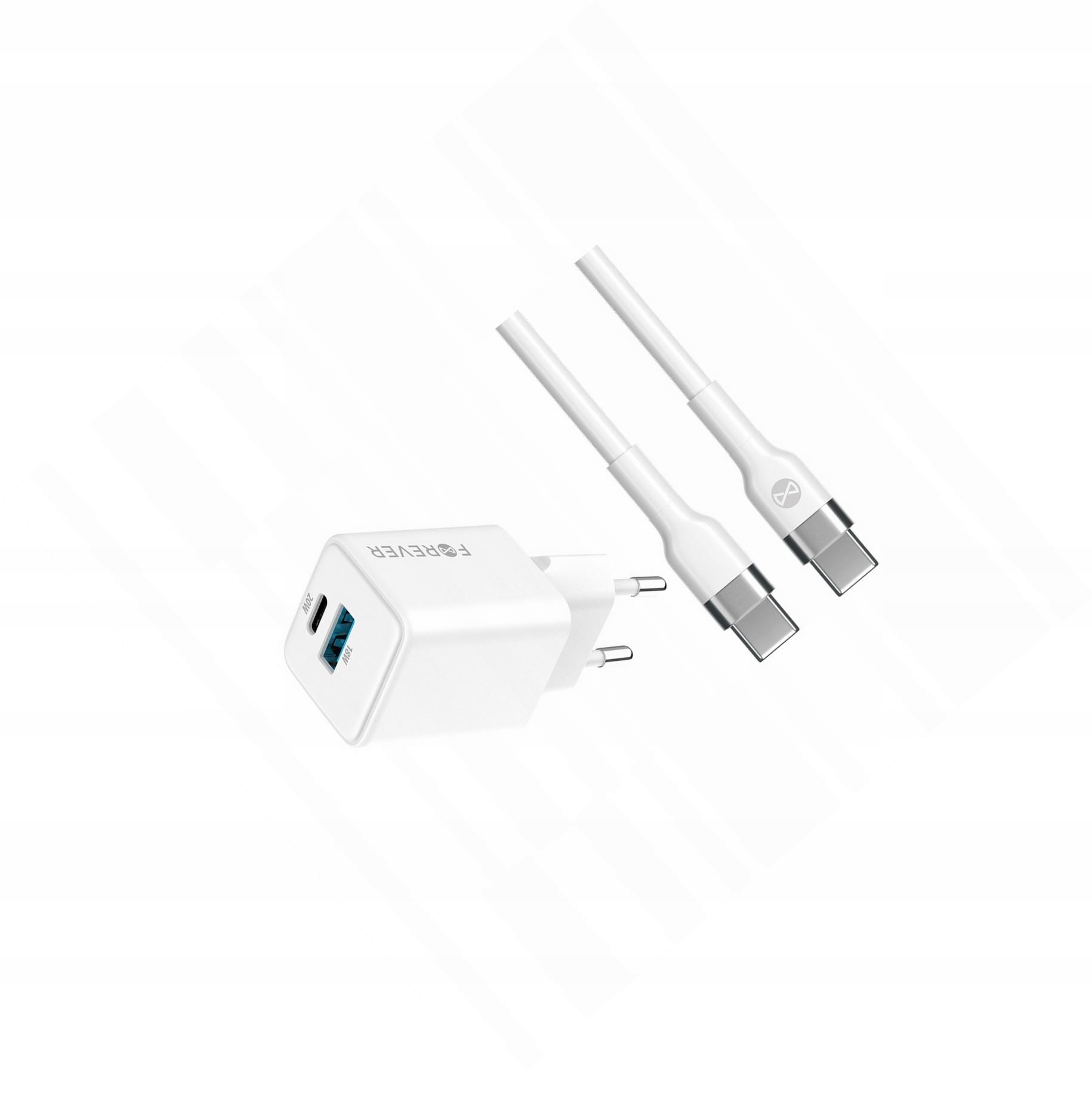 Szybka ładowarka GaN 20W Usb i Usb-c z kablem do Samsung Galaxy S20 Fe 5G