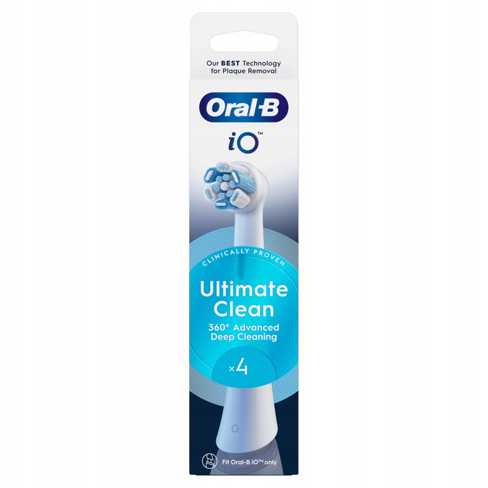 Oral-B iO Ultimate Clean Oryginalne wymienne końcówki do szczoteczek 4 szt.