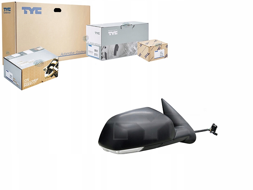 SKODA OTAVA II 2004-2008 LUSTRO LH ELEC W BLINKER ASPHERICAL HEAT TYC