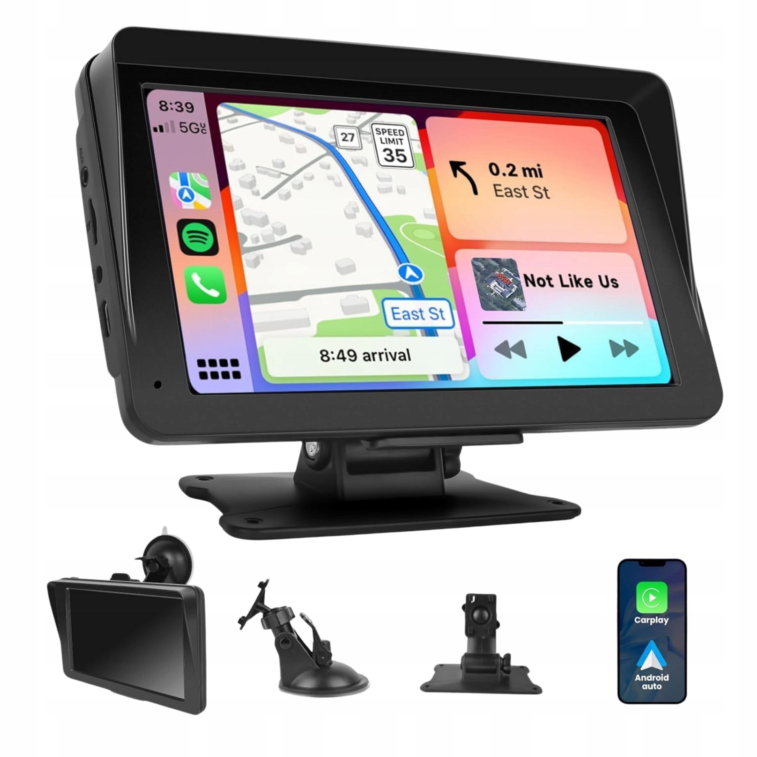 Přenosné rádio do auta s dotykovým displejem 7" Wireless Mirrorlink