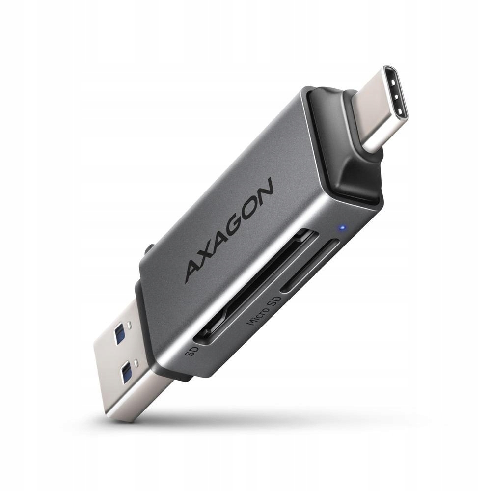 Zewntrzny czytnik kart Axagon Usb 3.2 Gen1 Type-C lub Type-A do SD/microSD