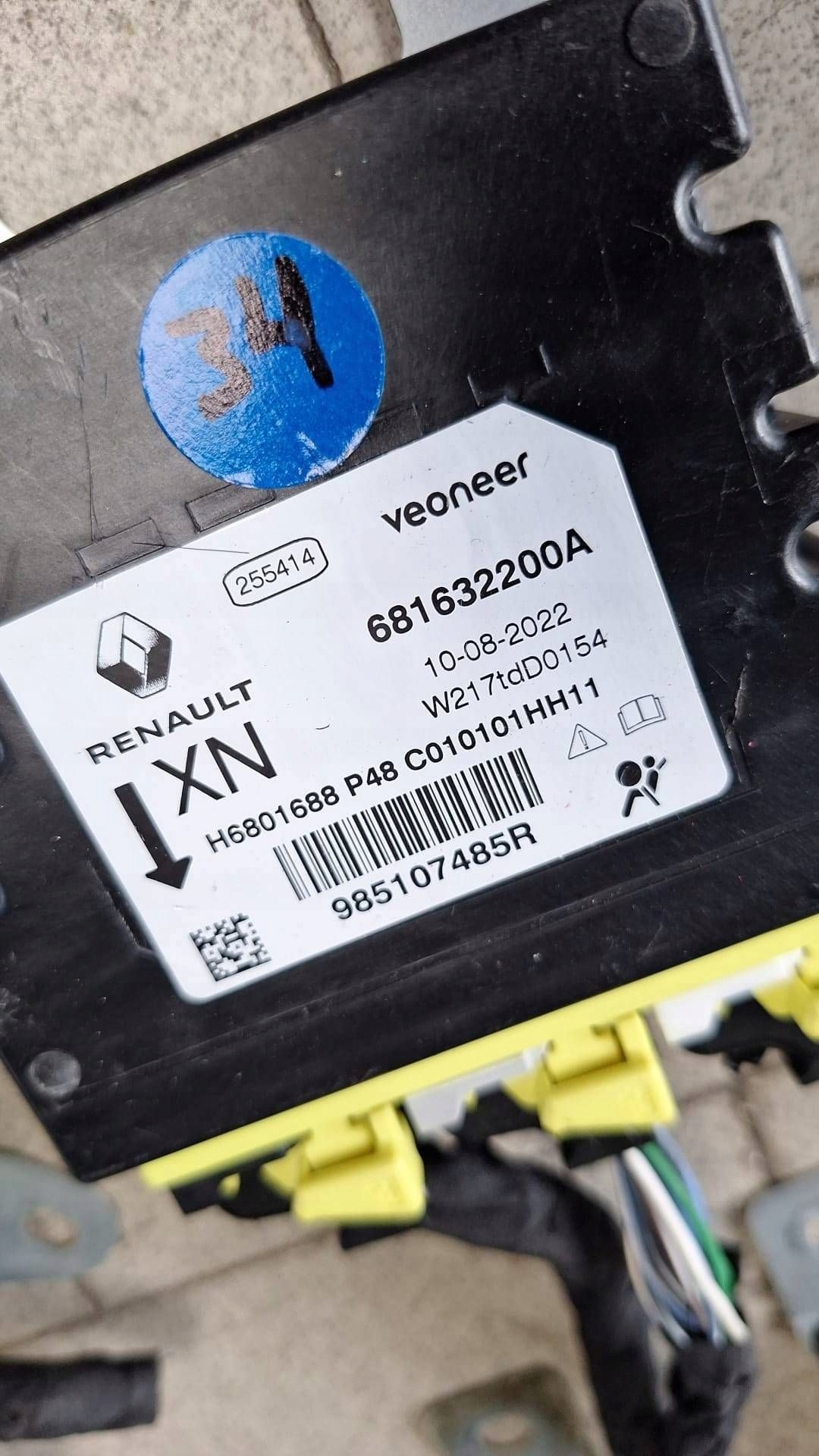 modulo SENSOR airbag RENAULT AUSTRAL 985107485R 681632200A