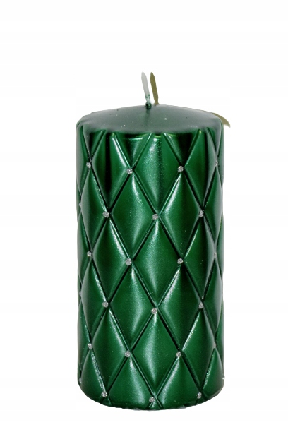 

Świeca Ozdobna Florencja Zielona H18cm