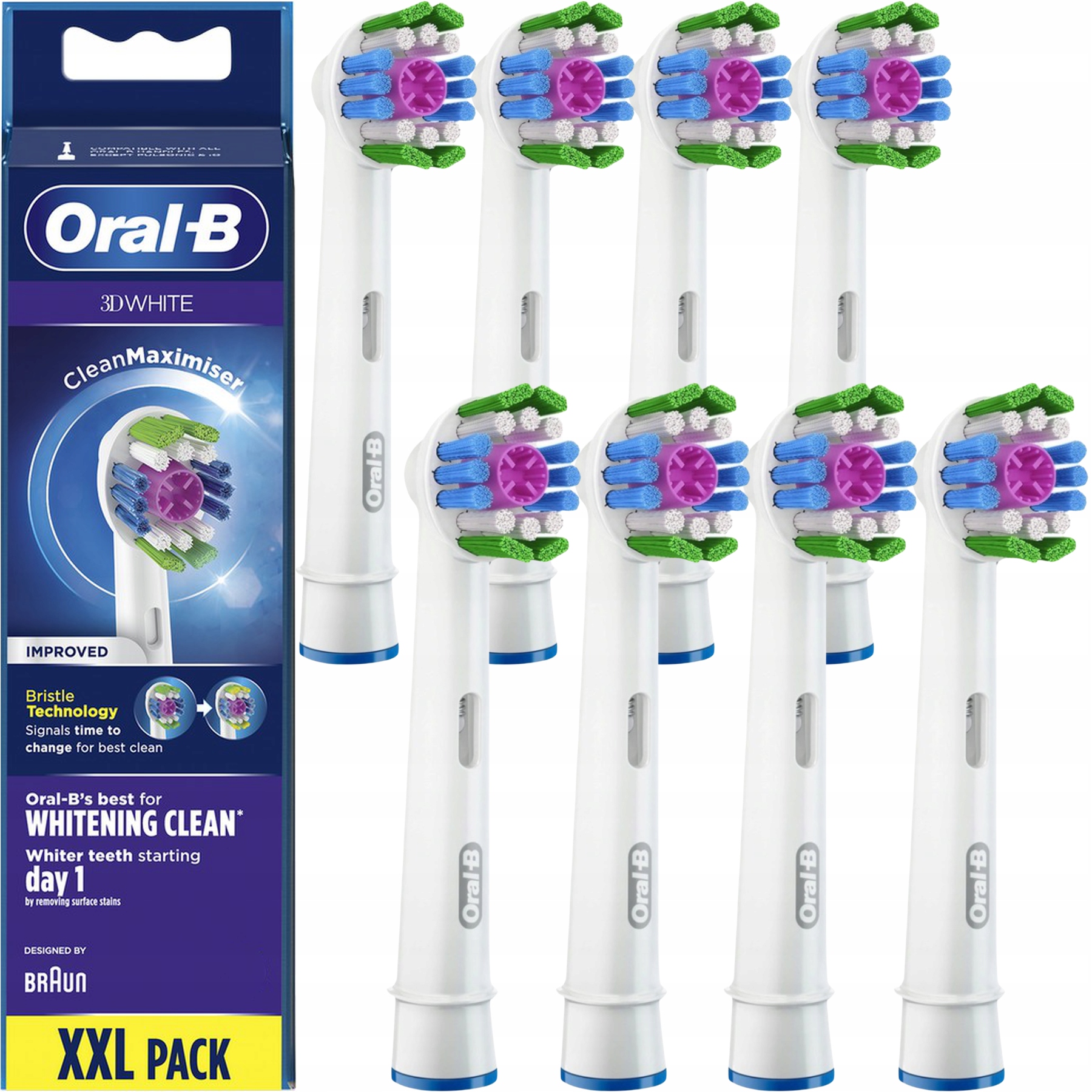 

Oryginalne Końcówki Braun Oral-B 3D White 8 szt