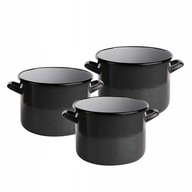 

Zestaw Garnki Indukcja Gaz Emaliowane Silesia 3szt