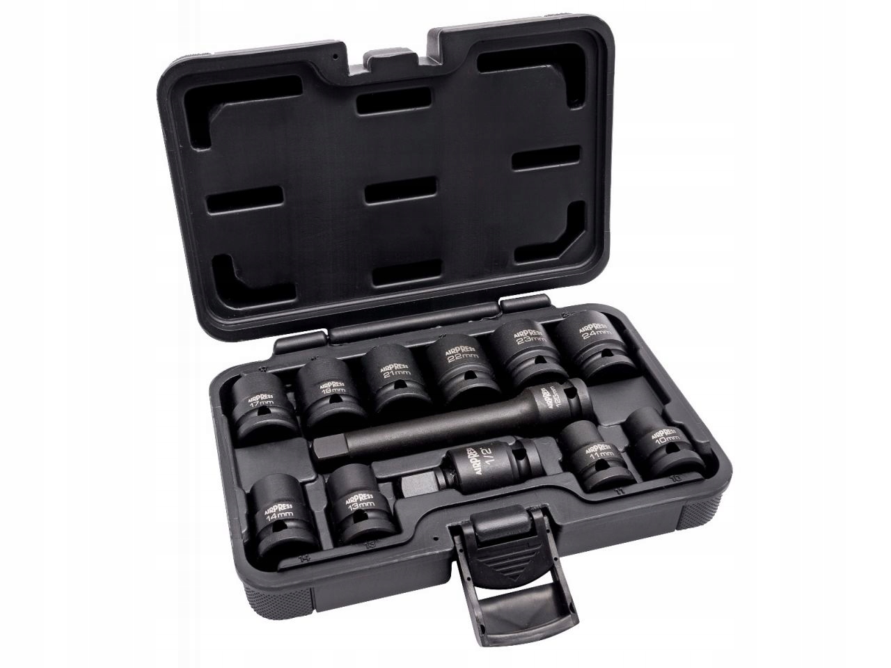 zestaw 10 nasadek udarowych 1/2" (10-24 mm)