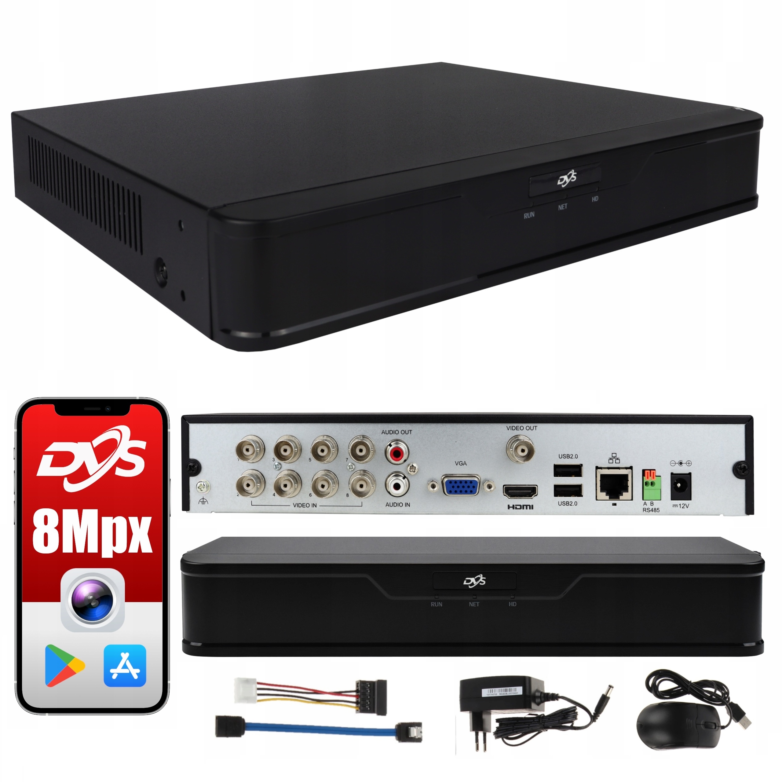 Analogový monitorovací záznamník 8MPx 8 kanálů