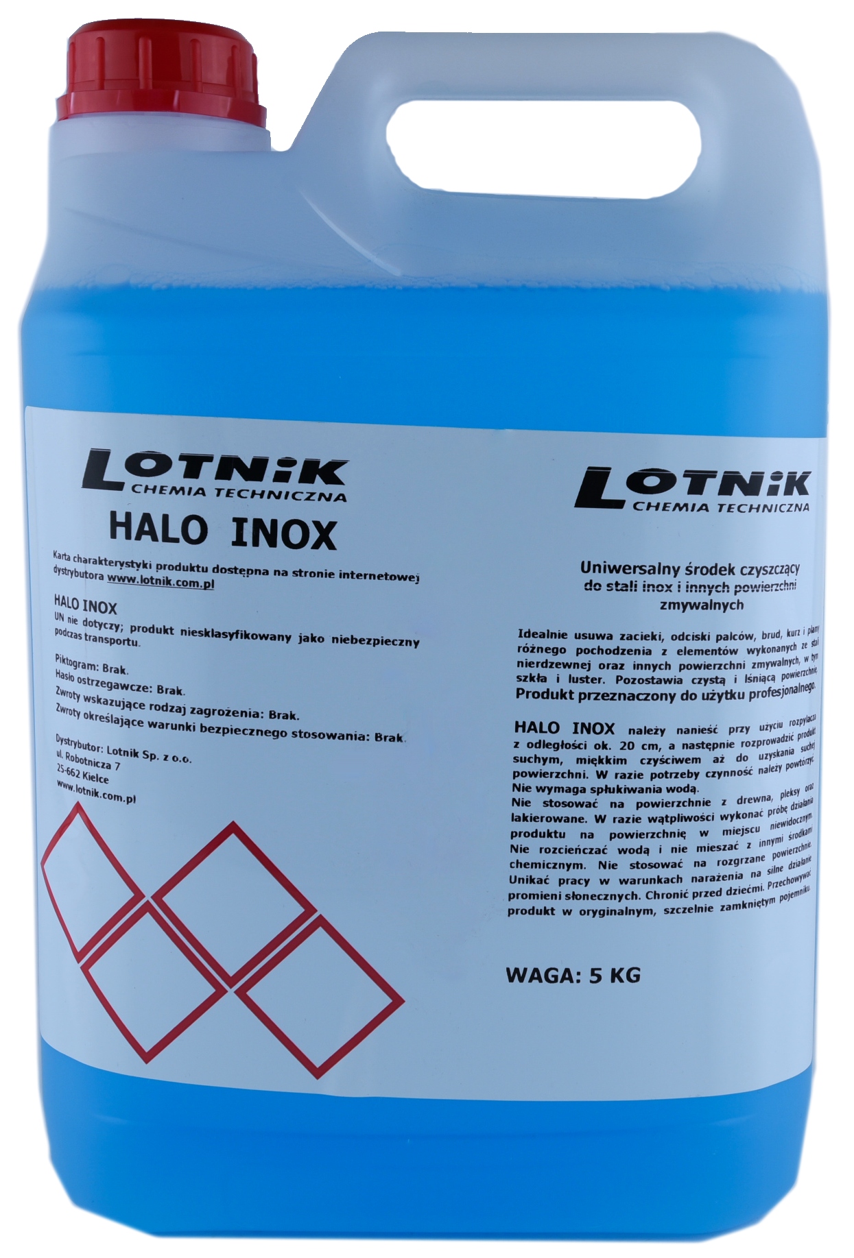 

Płyn do czyszczenia stali nierdzewnej Halo Inox 5l