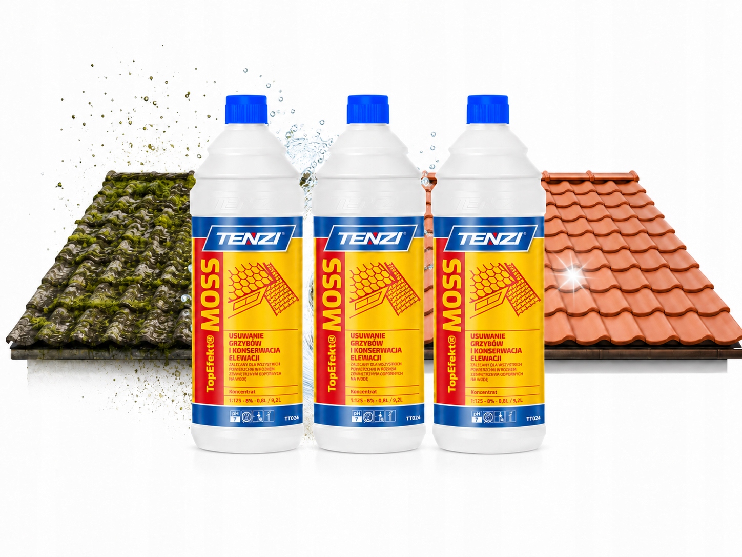 3xTENZI TopEfekt Moss Odstraňování plísní a údržba fasád 1L