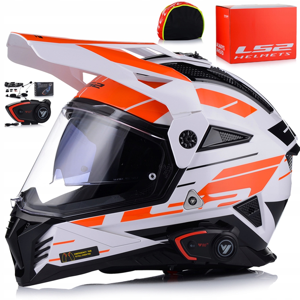 Motocyklová Prilba LS2 MX702 Pioneer Enduro Cross Interkom Vito Bluetooth