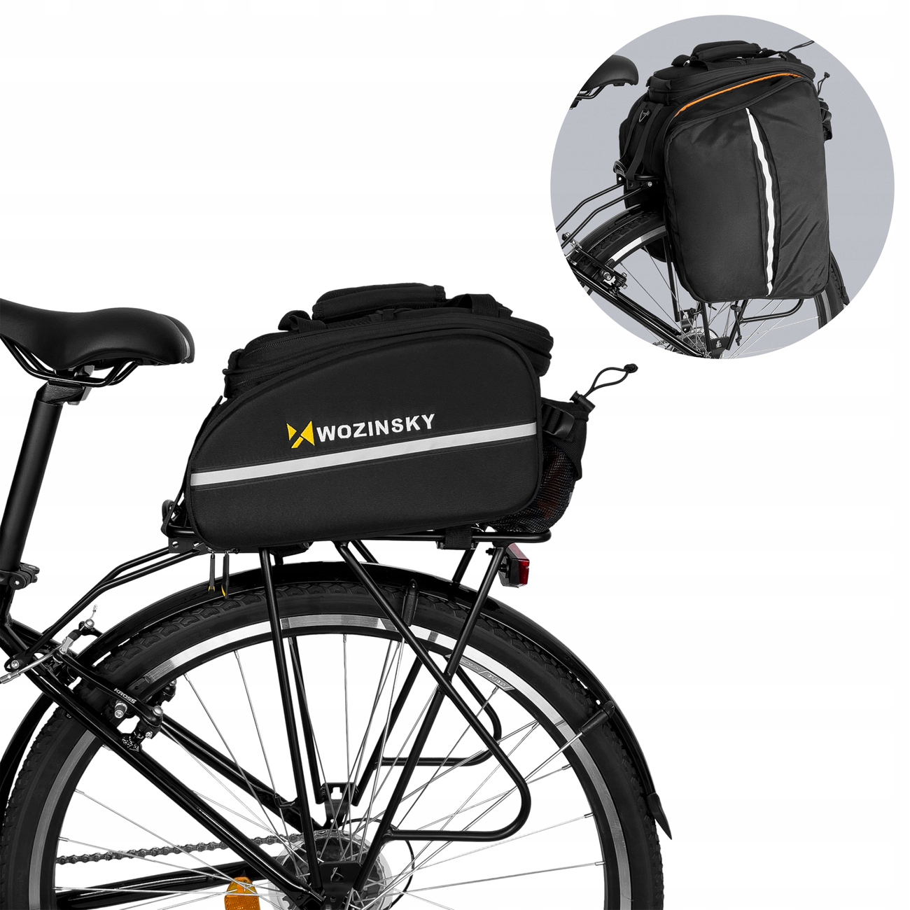 Velká Cyklistická Taška Na Nosič 35 L Dešťová Krytka Černá