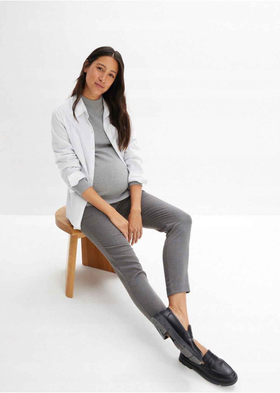 36 SPODNIE STRETCH CIĄŻOWE Bonprix