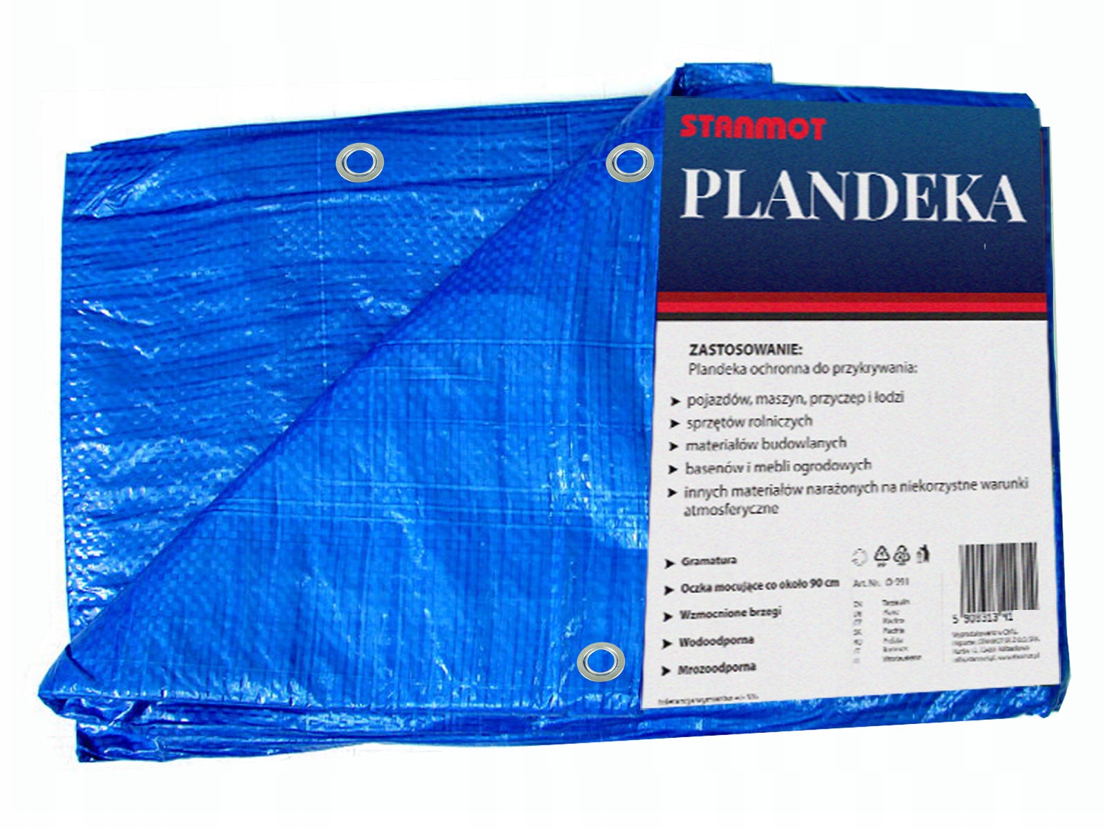 

Plandeka niebieska okryciowa wodoodporna 3x4m 50gr