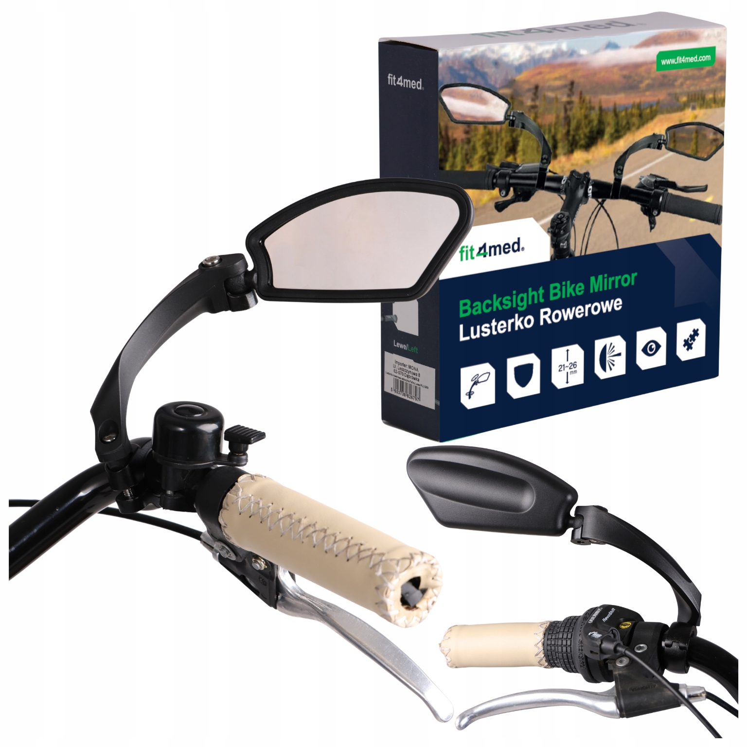 Pravé Zpětné Zrcátko Pro Jízdní Kolo, Stabilní, Dobrá Viditelnost Safety