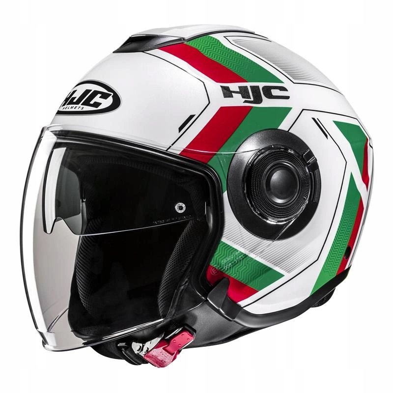 Motocyklová prilba Hjc I40N Velu White/green biela zelená Darčeky