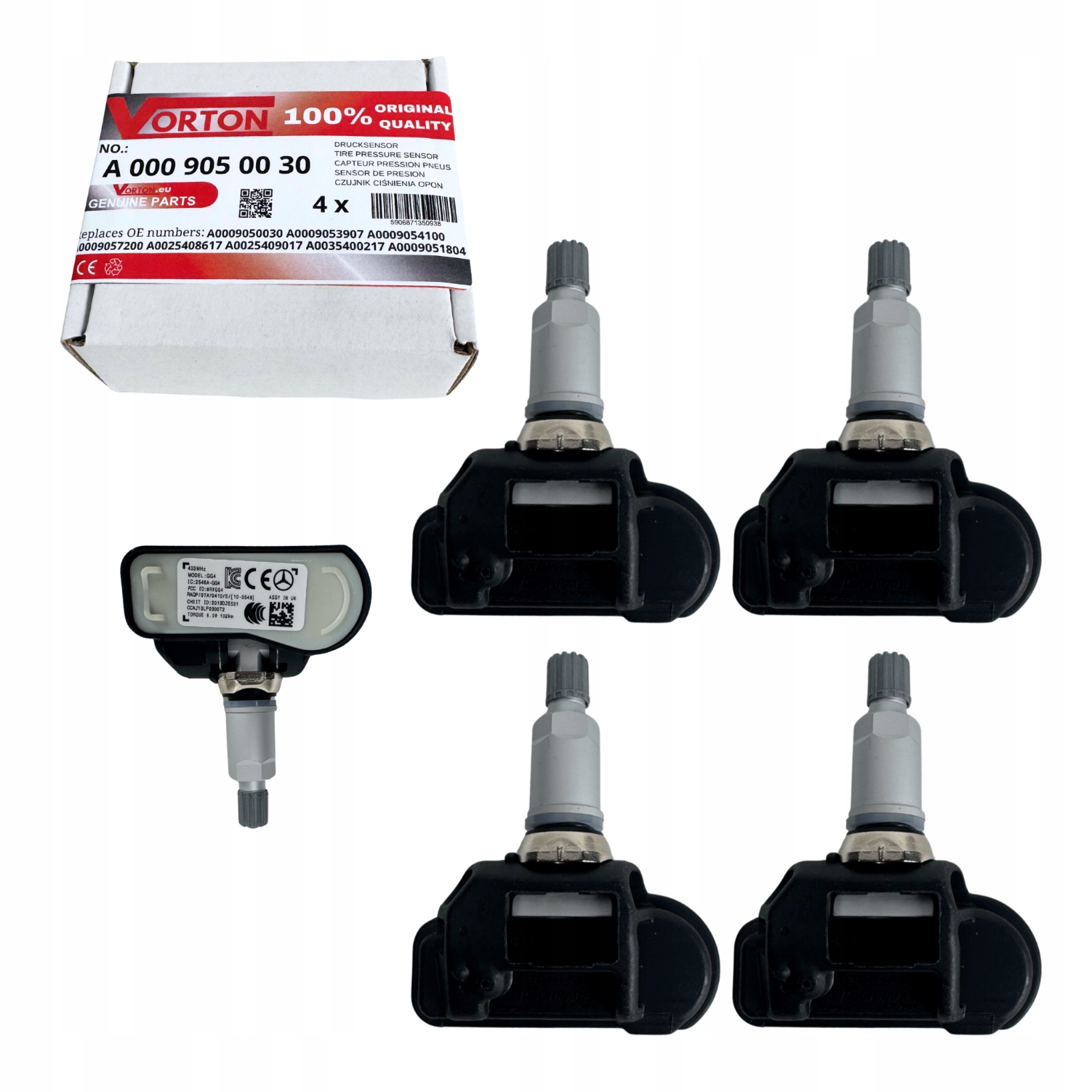 4X Senzor Tlaku Pneumatikách Snímače C W204 W212 C253 W166 X166 Cla Gla Glc