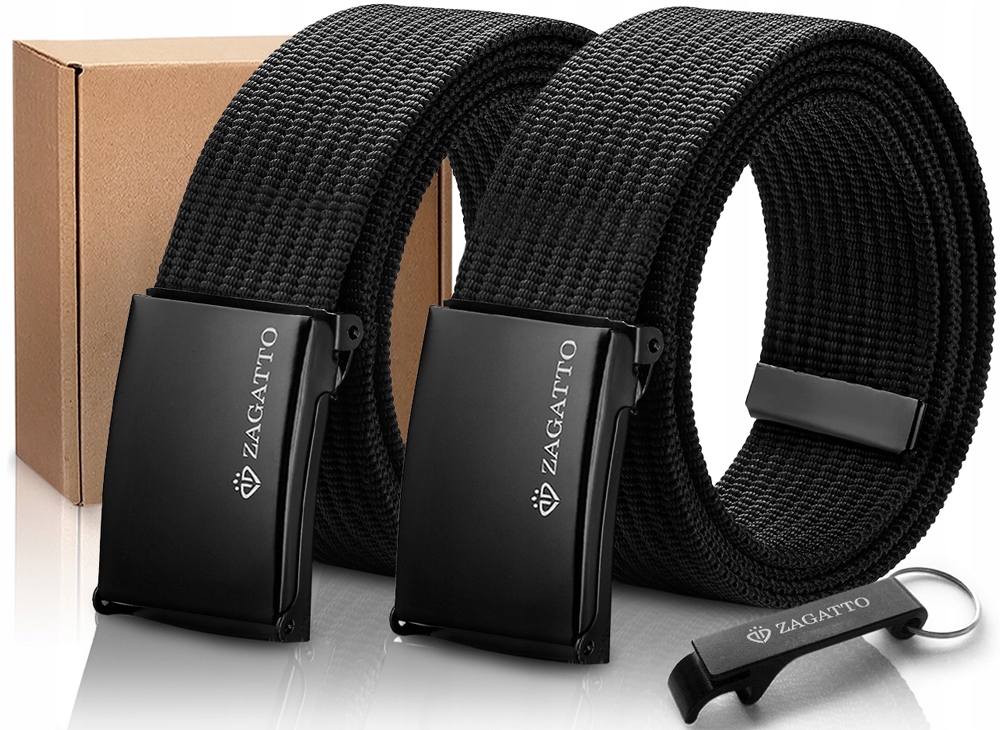 ZAGATTO Zestaw 2x pasek męski parciany pas 2 w 1