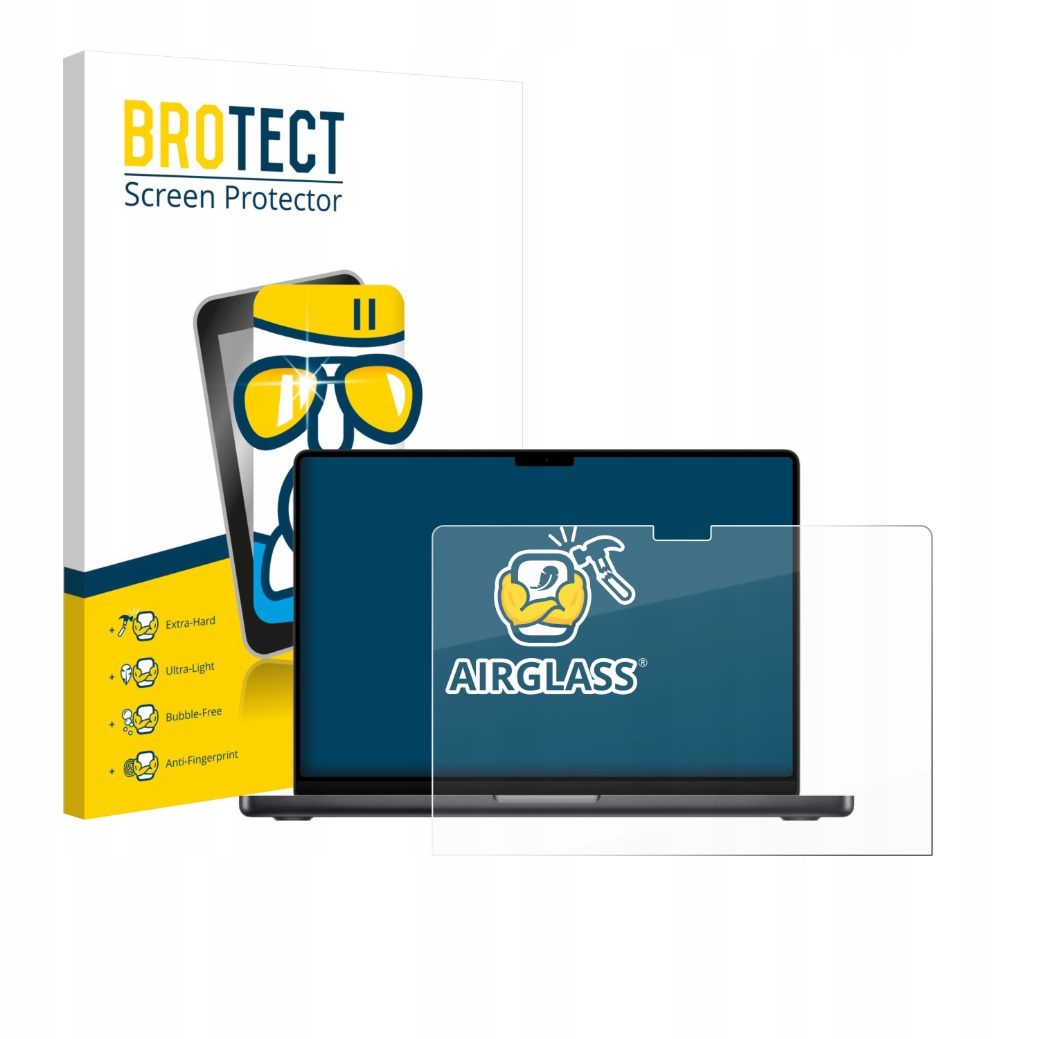 BROTECT AirGlass Szkło Ochronne na Ekran do Apple MacBook Pro 14