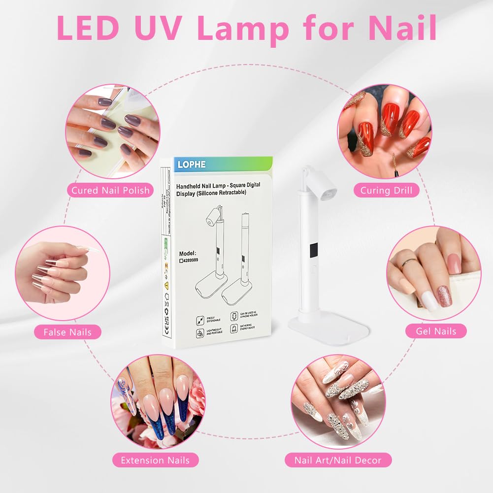 LOPHE Lampa UV LED Do Gelnokci Przenośna Mini Lampa Do Utwardzania Paznokci — miniatura 6