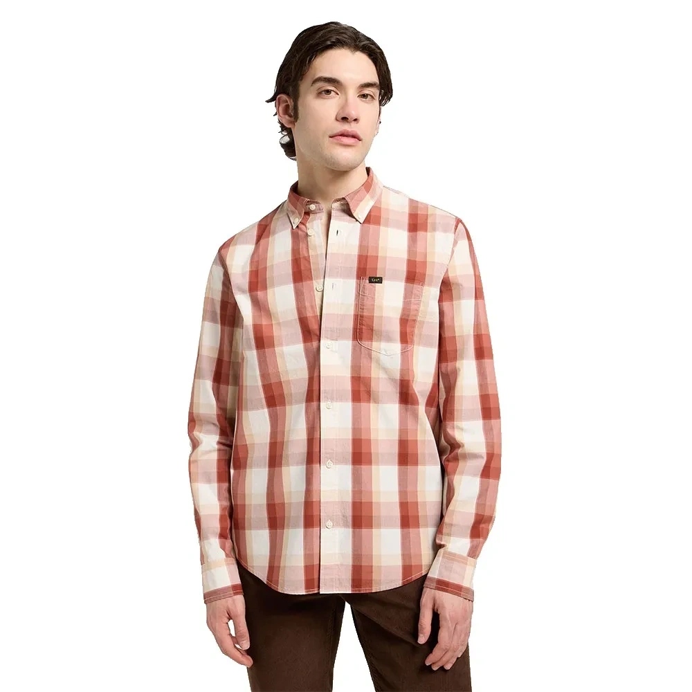 Pánská košile Lee Button Down Red Clay Plaid 112370545 XL