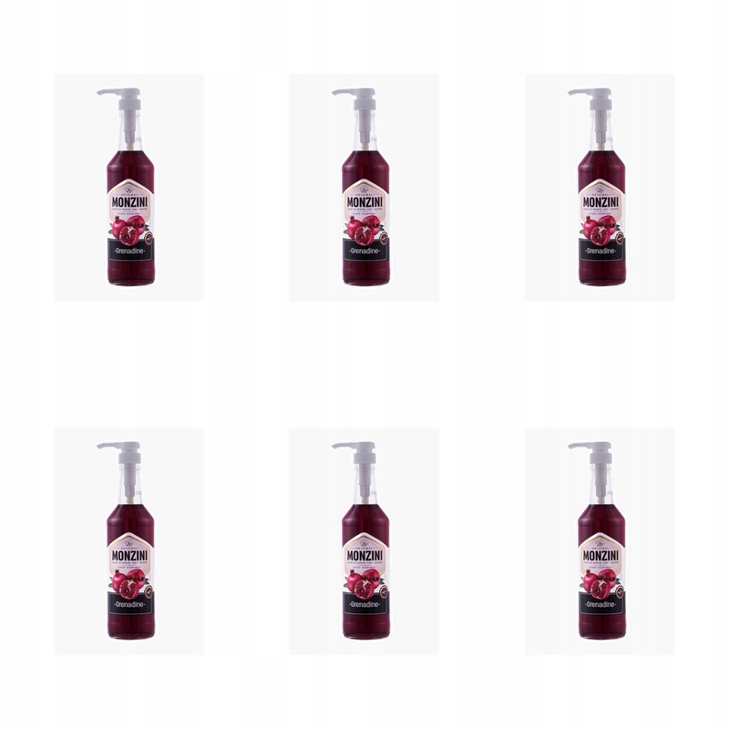 Syrop Monzini grenadine 1L z pompką X6