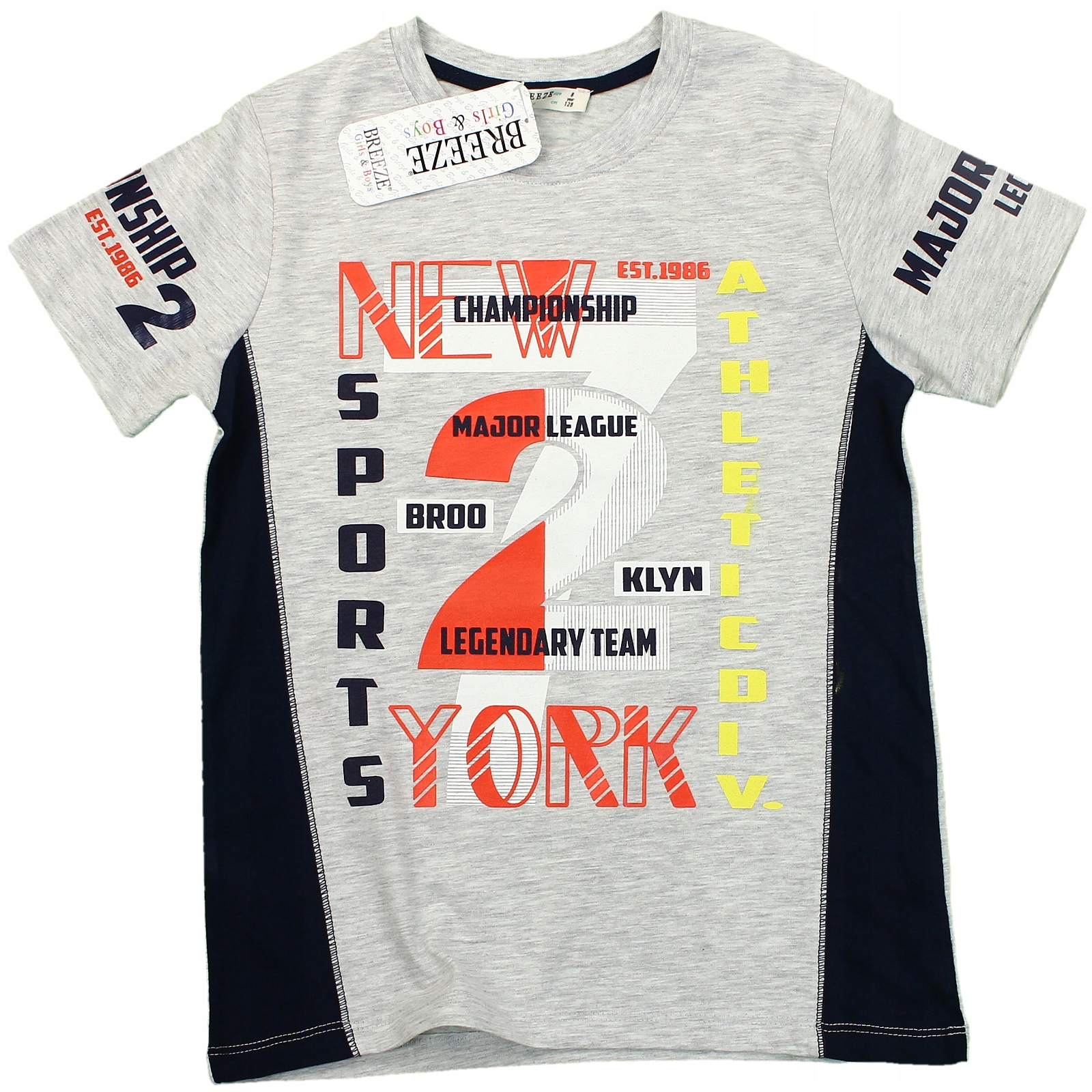 

Bluzka T-shirt Bawełna Napisy Rękawek Nadruk 116