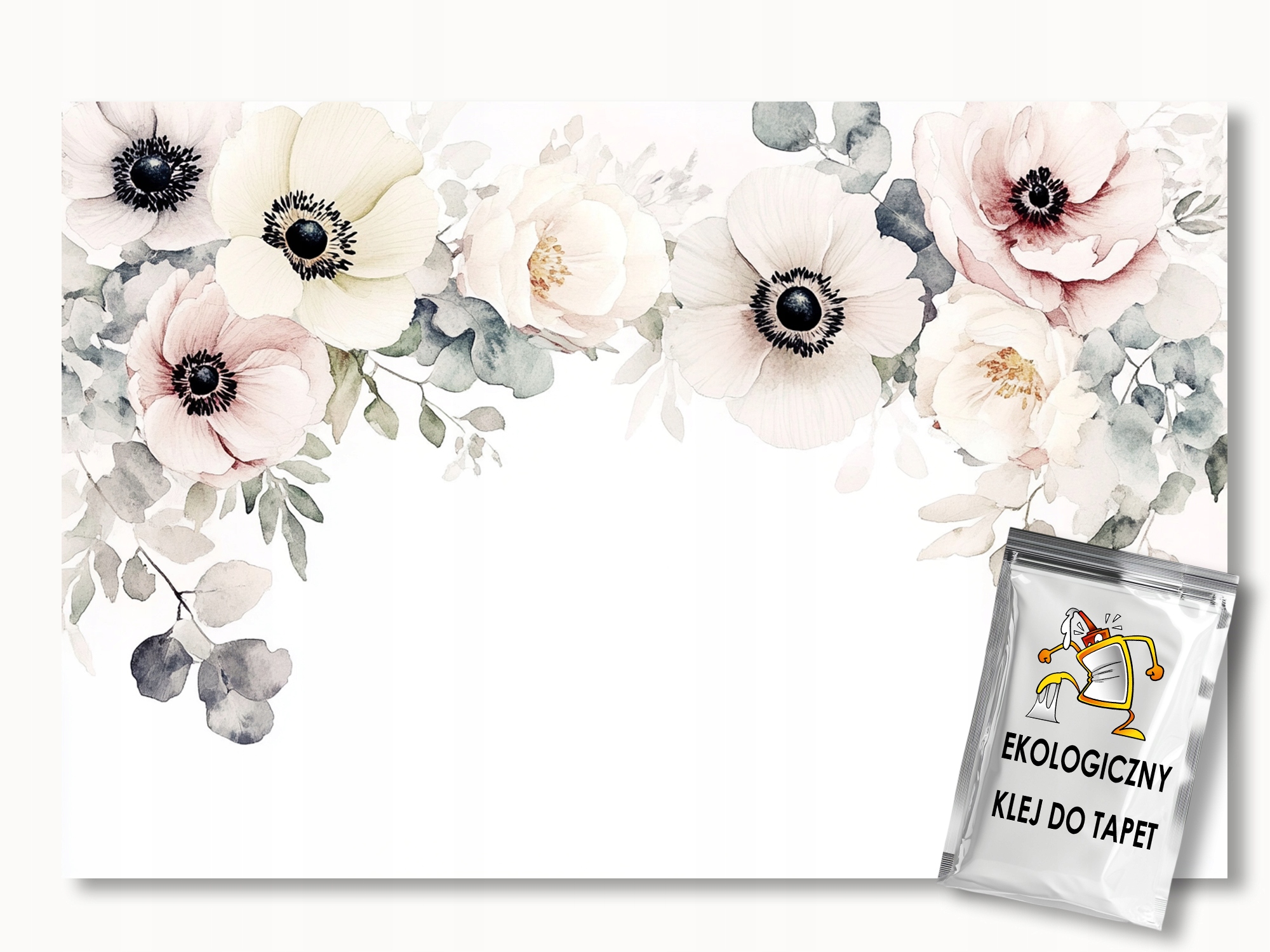 Fototapeta Flizelina Akvarel Příroda Pastelové Květy Listy 350x270 155g