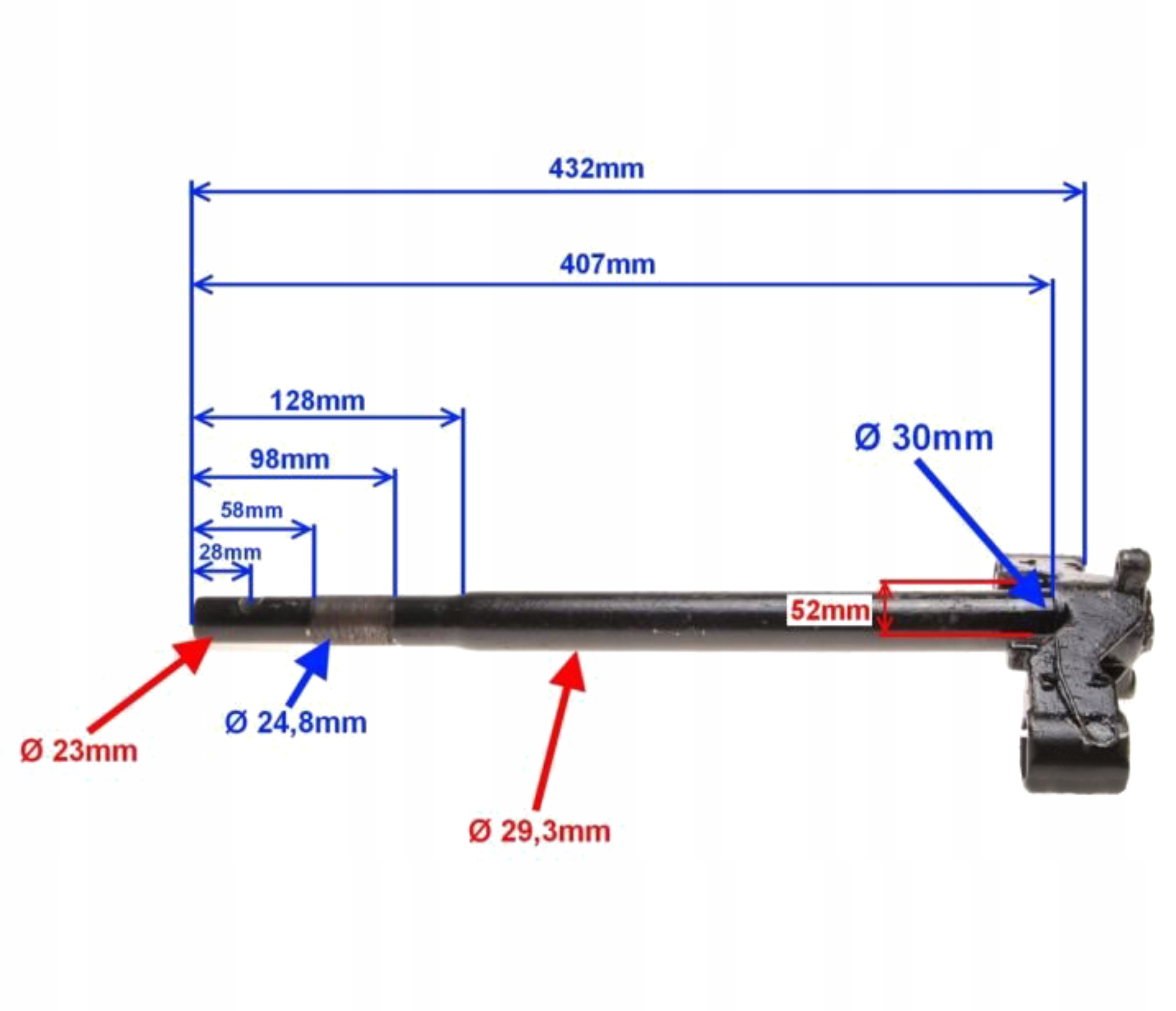 Skuter BIEDRONKA TESCO 50 - Półka Widelca + Sztyca Producent Motonet