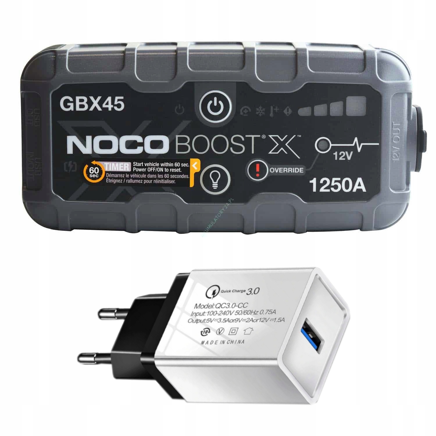 Noco GBX45 BOOSTX JUMP STARTER + бесплатное зарядное устройство
