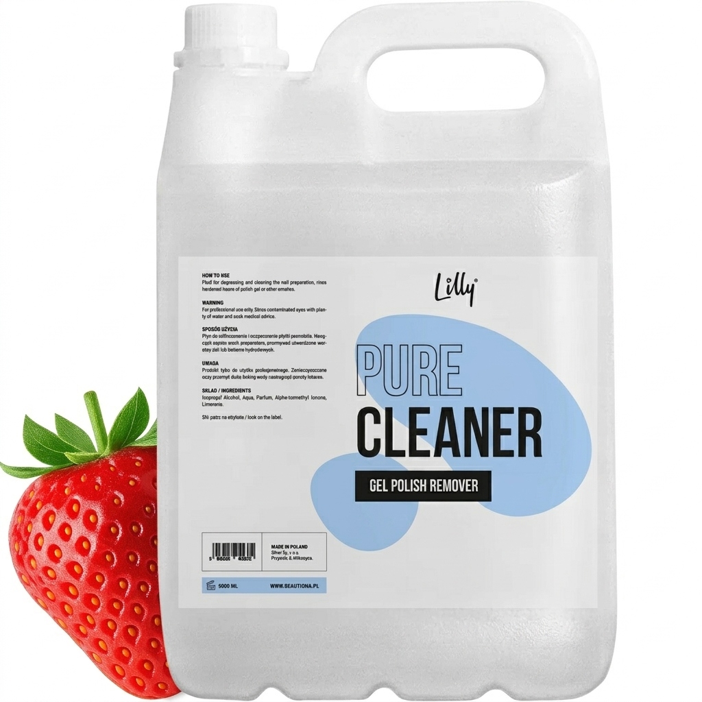 Odmaśćacz Cleaner Na Paznokcie Truskawkowy 5L Do Salonów Kosmetycznych