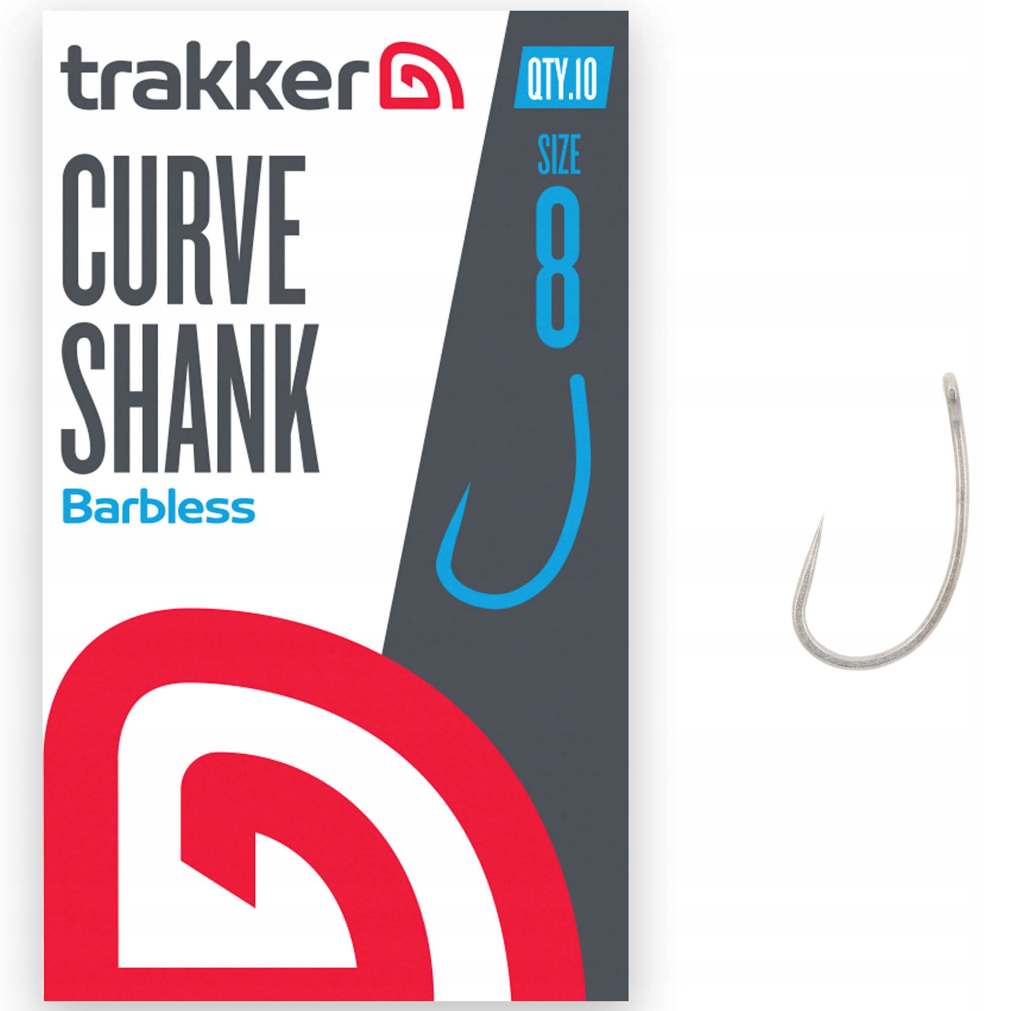Haczyki Karpiowe Bezzadziorowe Trakker Curve Shank Hooks Barbless r. 8