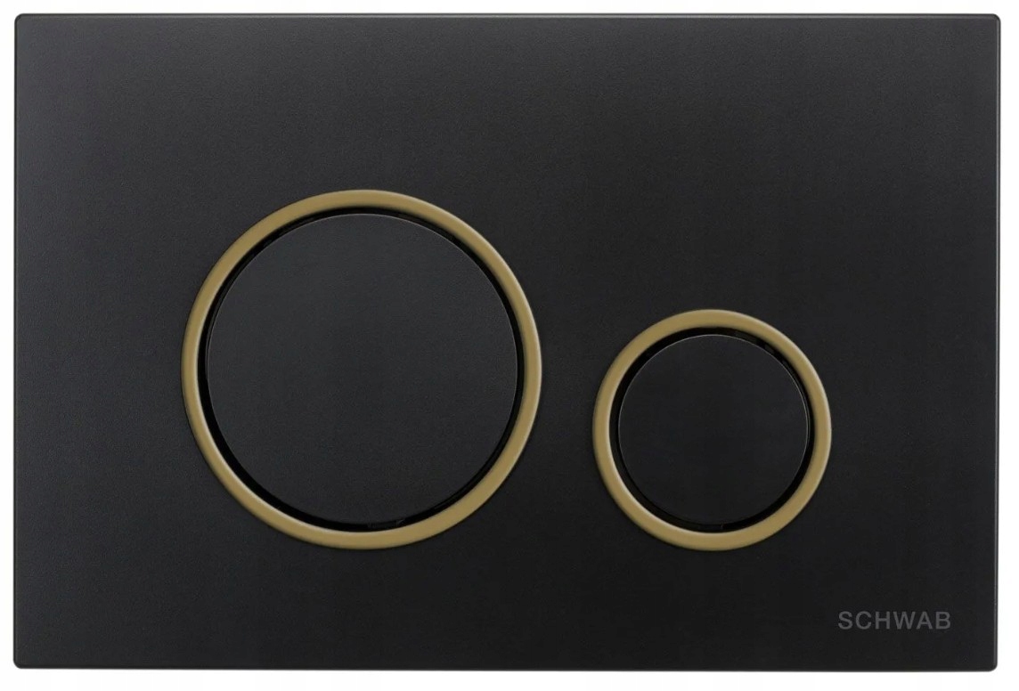 Schwab Splachovací tlačítko Vela Wc černá/zlatá P47-0235-0250