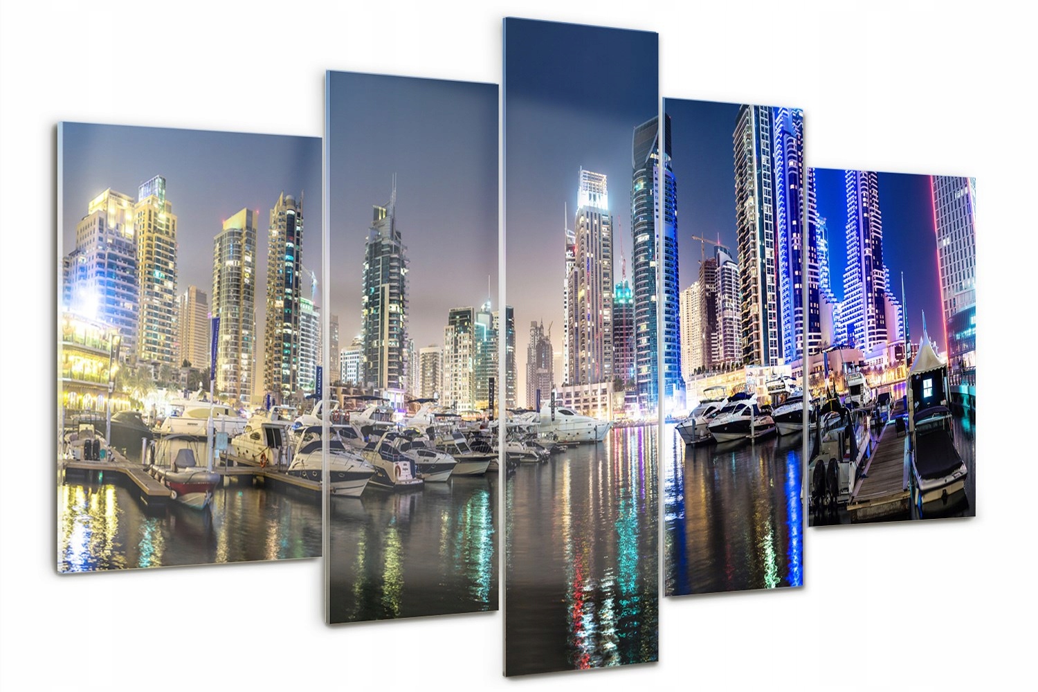 

Obrazek szklany duży tryptyk Dubaj nocą