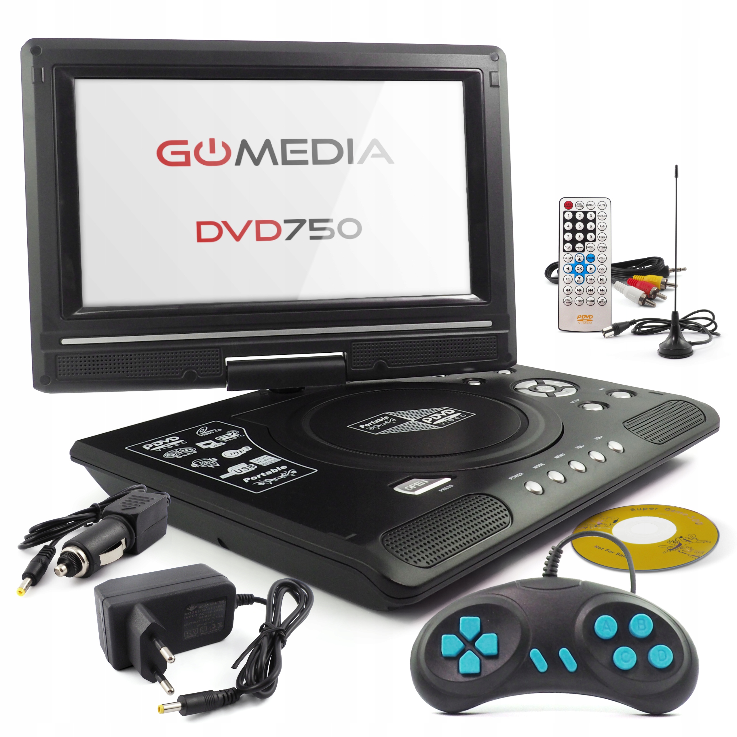 Přenosný DVD přehrávač do auta 7.8"